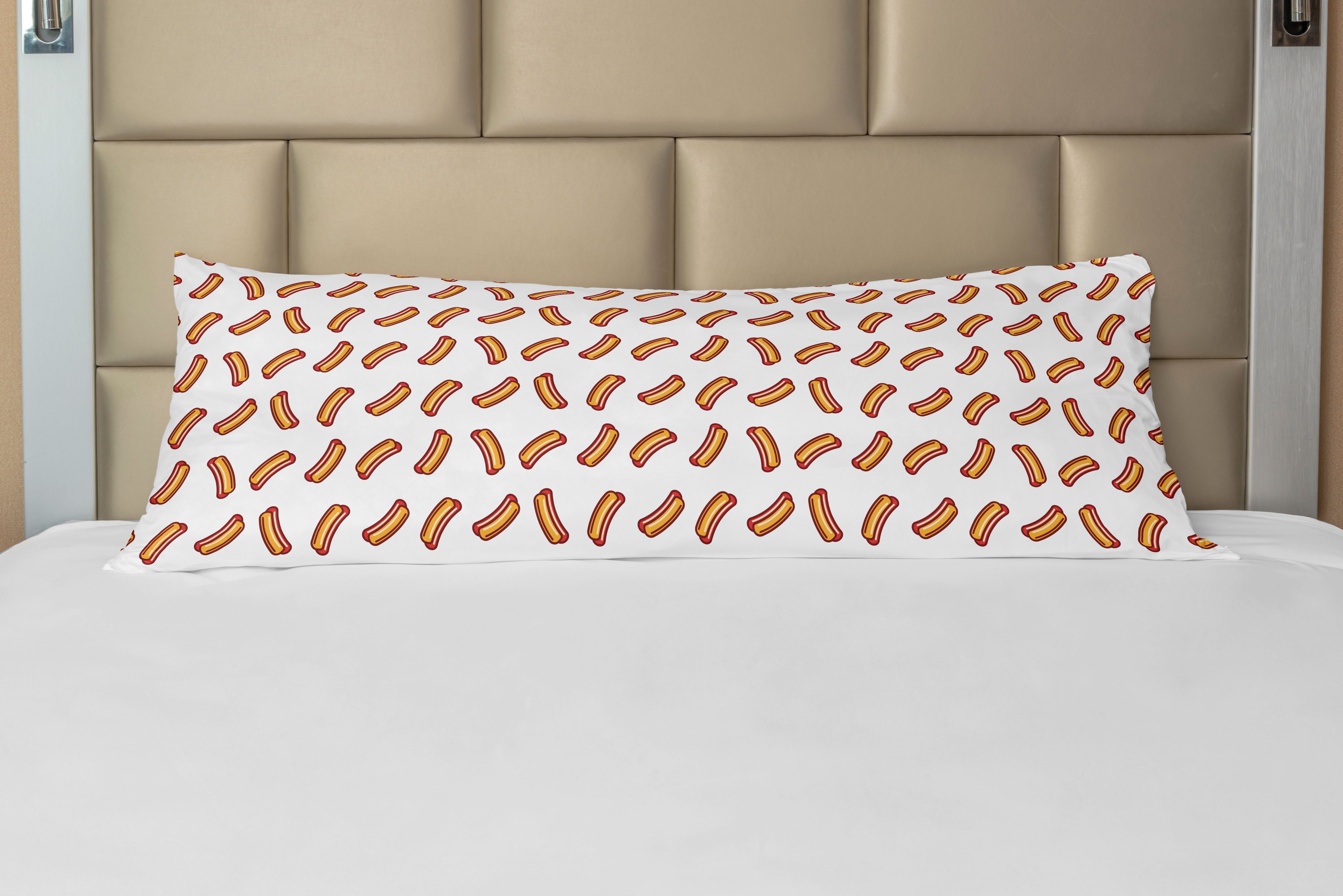 Seitenschläferkissenbezug Deko-Akzent Langer Kissenbezug, Abakuhaus, Weiß Einfaches Delicious Food-Piktogramm