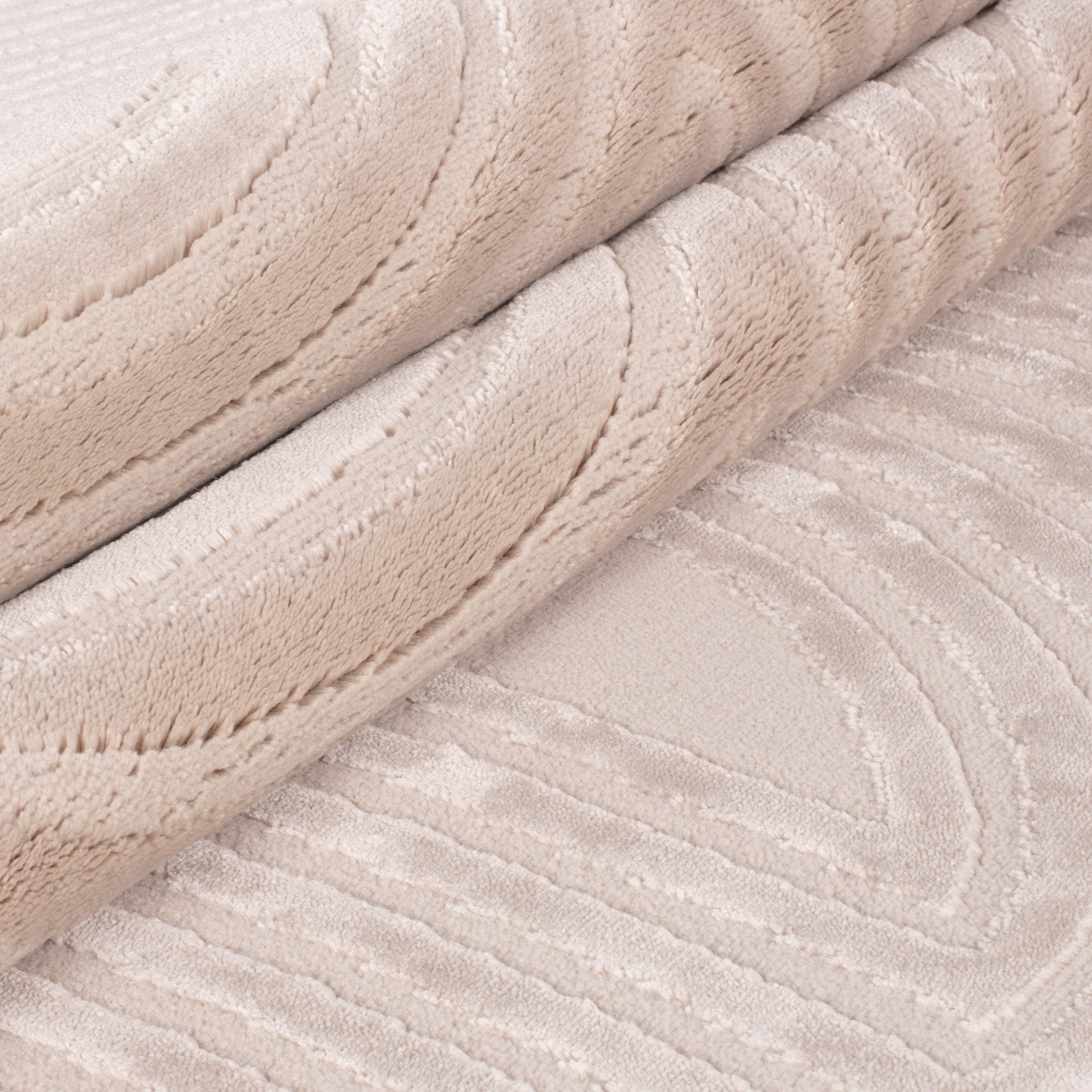 KADIMA DESIGN Teppich ILLER Wohnzimmer Schlafzimmer Waschbar Wohnzimmerteppich Esszimmer, Läufer, Höhe: 14 mm, Beige, 80x150 cm, Strapazierfähig Fußbodenheizung – Bild 5 von 5