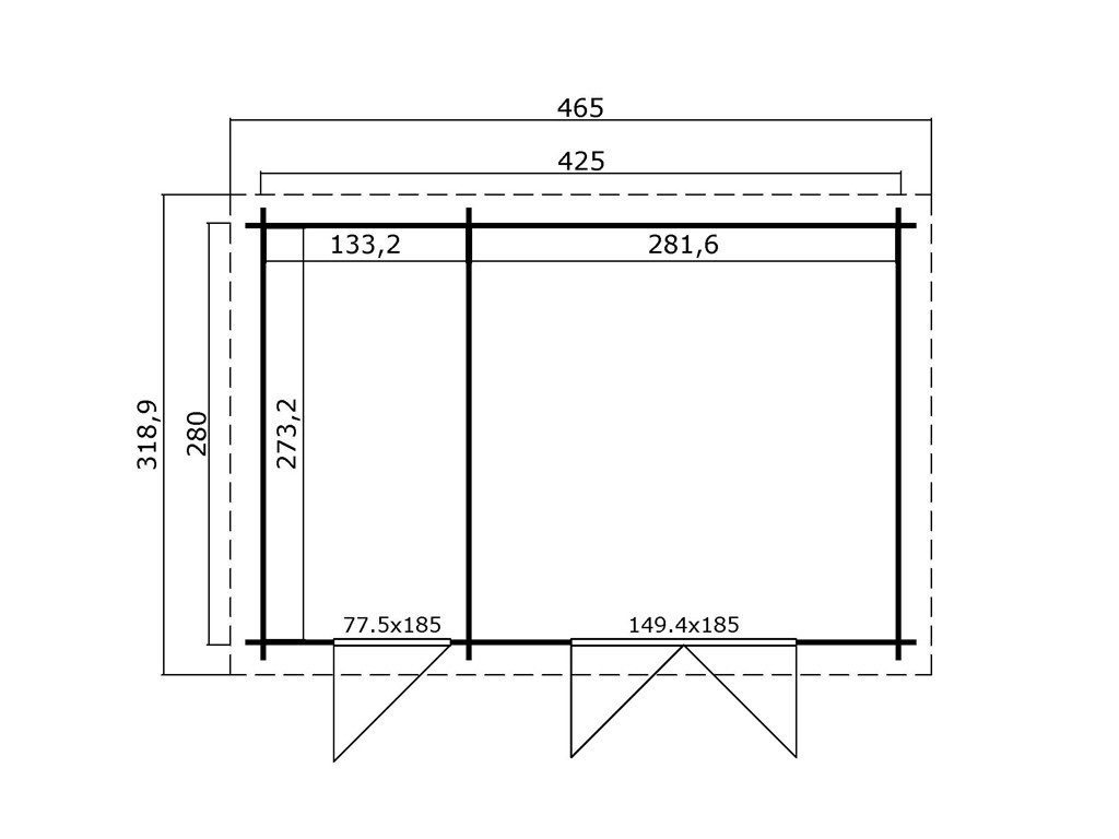 LASITA MAJA Gartenhaus Lasita Gartenhaus Belmont 465×318 cm 34 mm, BxT: 465x318 cm, Holz-Gartenhaus mit Fußboden, wetterfest & witterungsbeständig