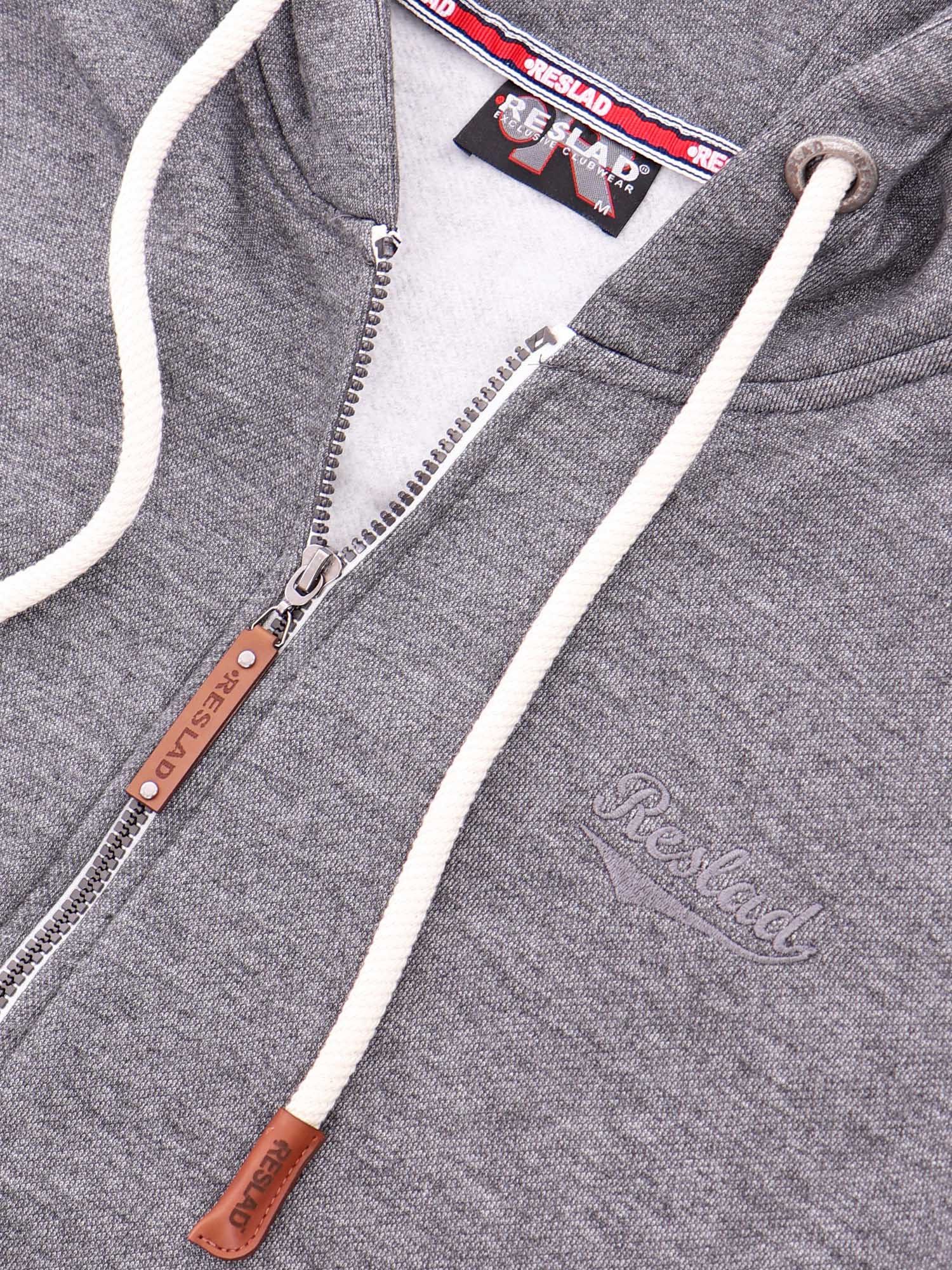 Reslad Sweatjacke Reslad Sweatjacke Herren Zipper Kapuze RS-1270 (1-tlg) Winter-Pullover Kapuzenpullover Sweater Hoodie Pulli Sweatshirt