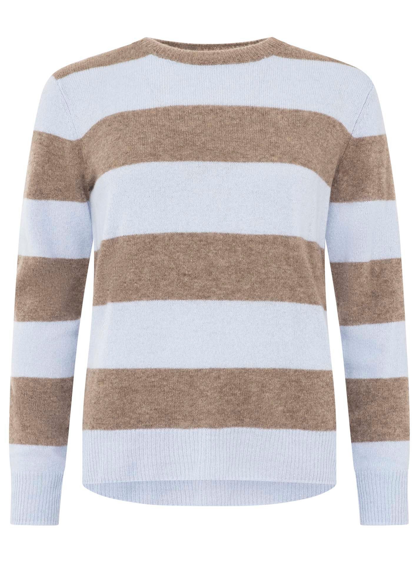 Zwillingsherz Kaschmirpullover 100% Kaschmir Blockstreifenpullover