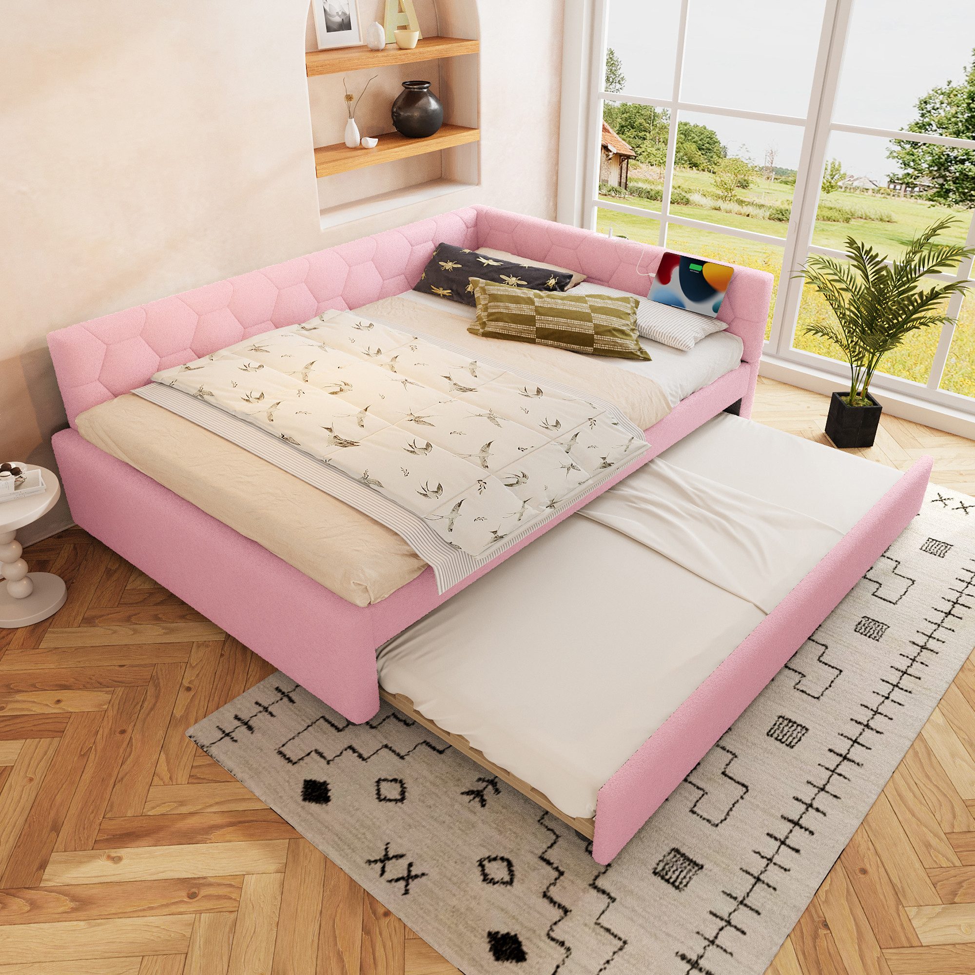 HAUSS SPOLE Schlafsofa 140x200cm mit Nachttischlampe, günstig online kaufen