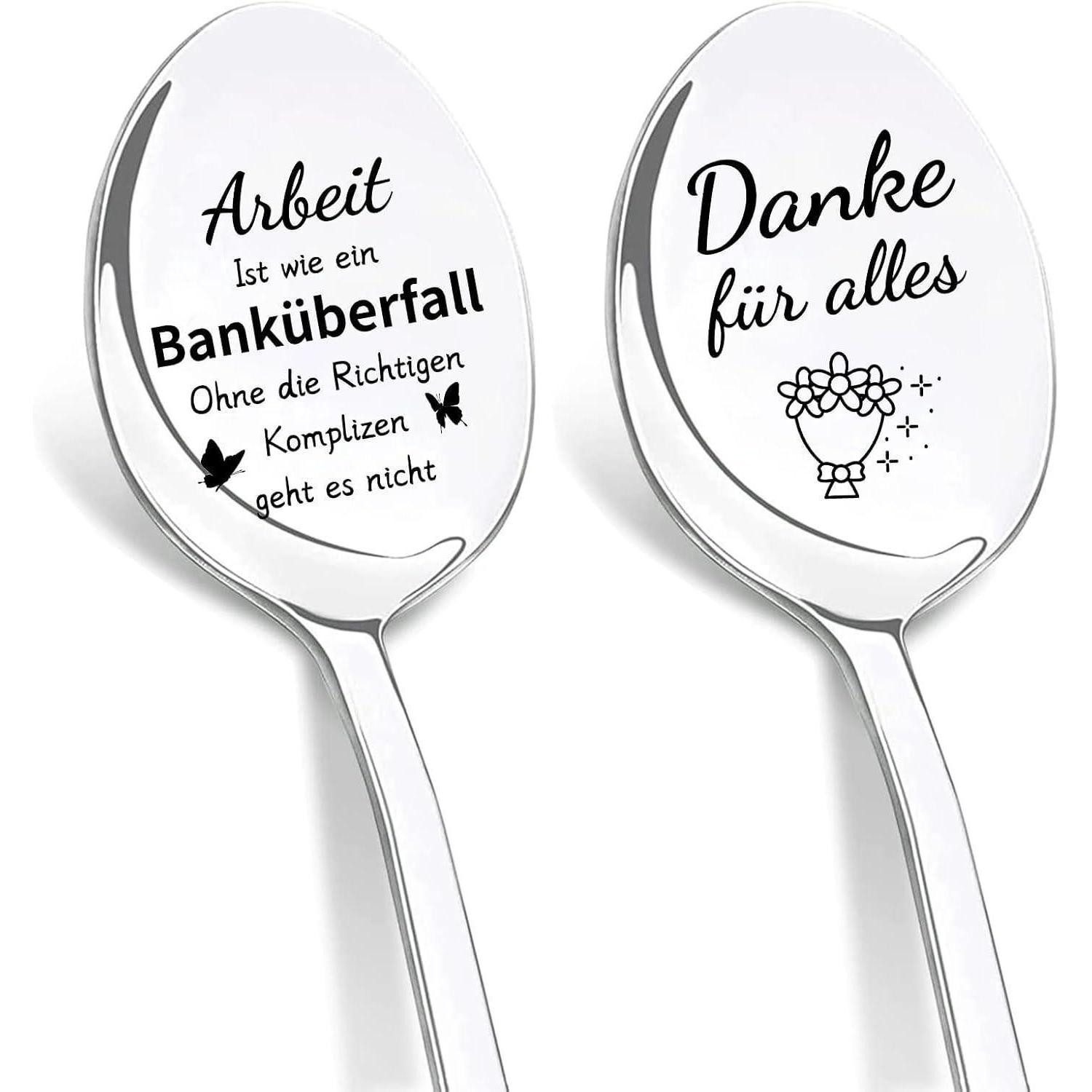 LuxusKollektion Badaccessoire-Set Kaffeelöffel Gravur Geschenk Kollegen Abschied Jobwechsel Arbeit A