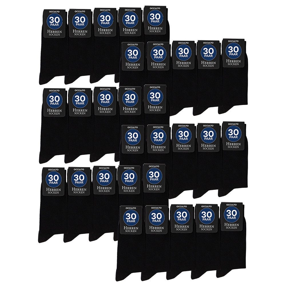 OCCULTO Businesssocken Herren Schwarze Socken 10-30er Pack (Modell: Hermann günstig online kaufen