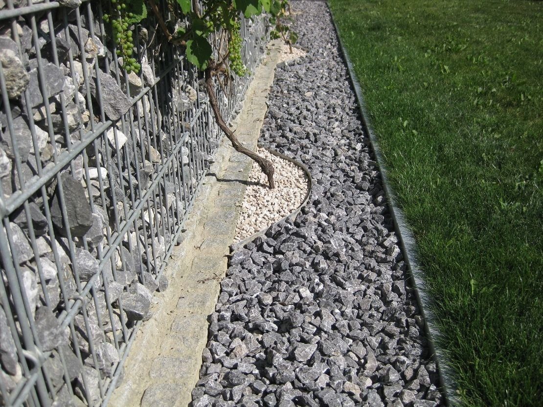 IRKA Rasenkante Rasenkante breit "Klick-Fix" Alu-Zink 14 cm hoch -100 cm lang