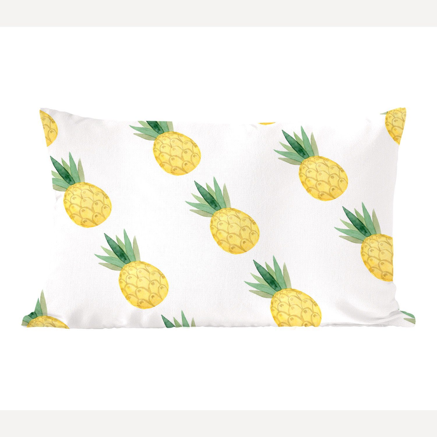 Dekoration, Obst Füllung, Wohzimmer Muster, Zierkissen, Ananas Schlafzimmer Dekokissen Dekokissen mit MuchoWow - -