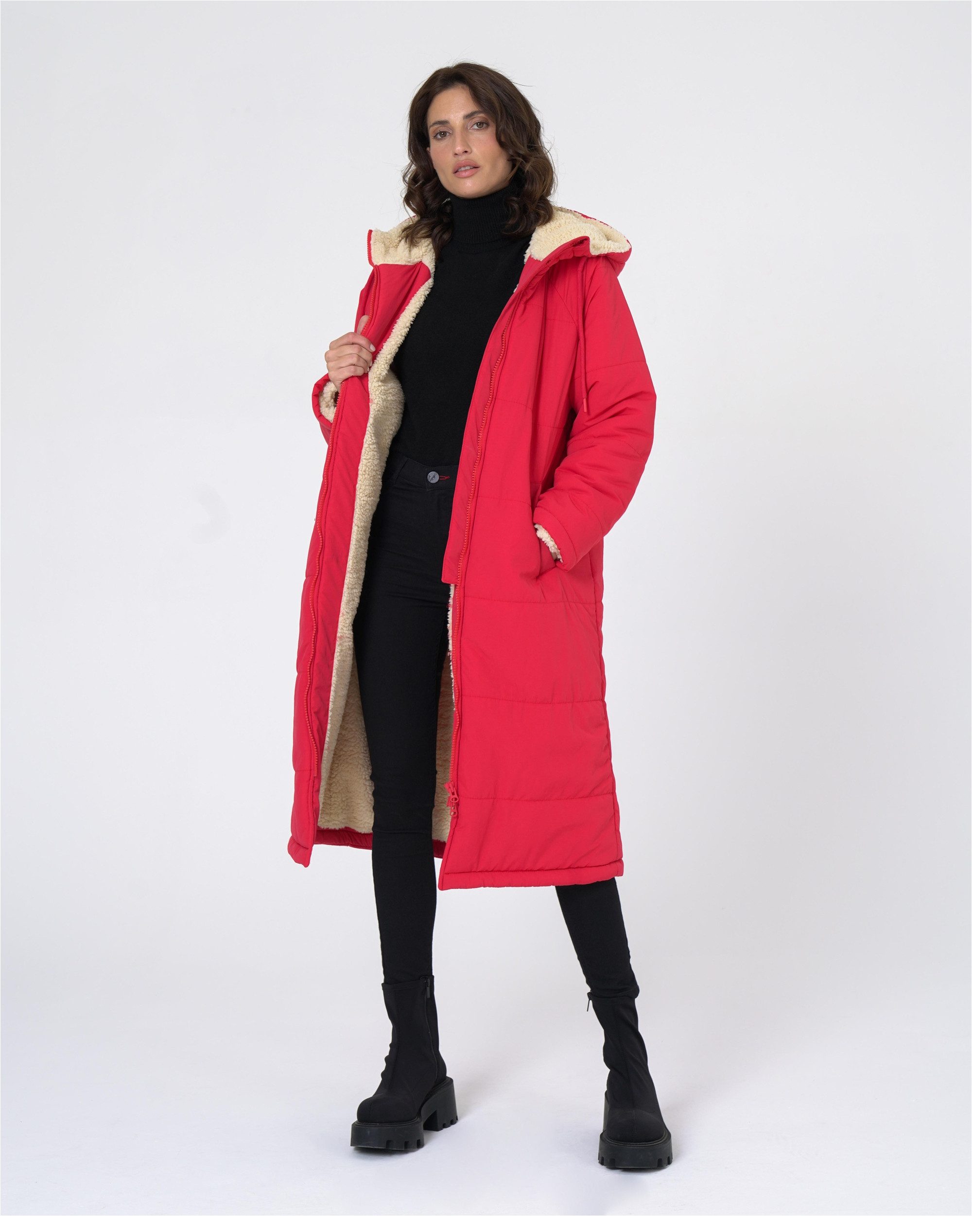 freshlions Wintermantel (1-tlg) mit großer, verstellbarer Kapuze günstig online kaufen