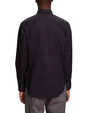 Esprit Langarmhemd Hemd aus Baumwoll-Popeline