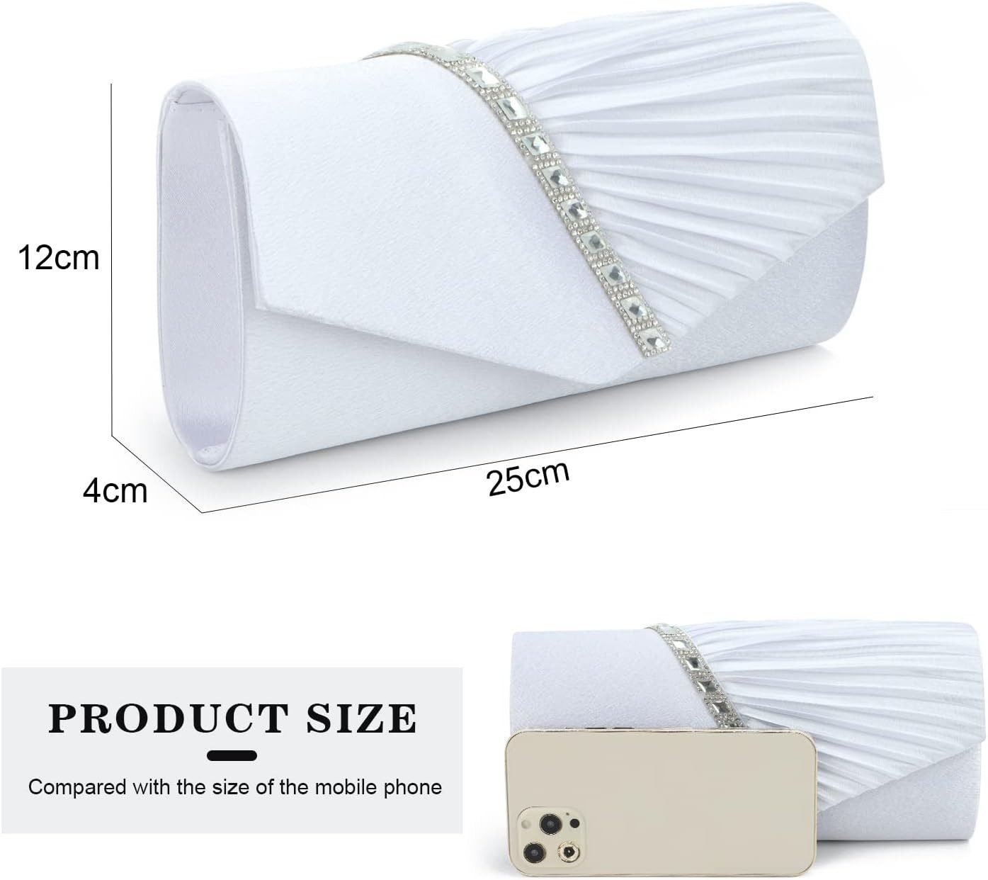 Coonoor Abendtasche mit Kristall Abend Clutch Handtasche für Damen Schultertasche – Bild 3 von 5