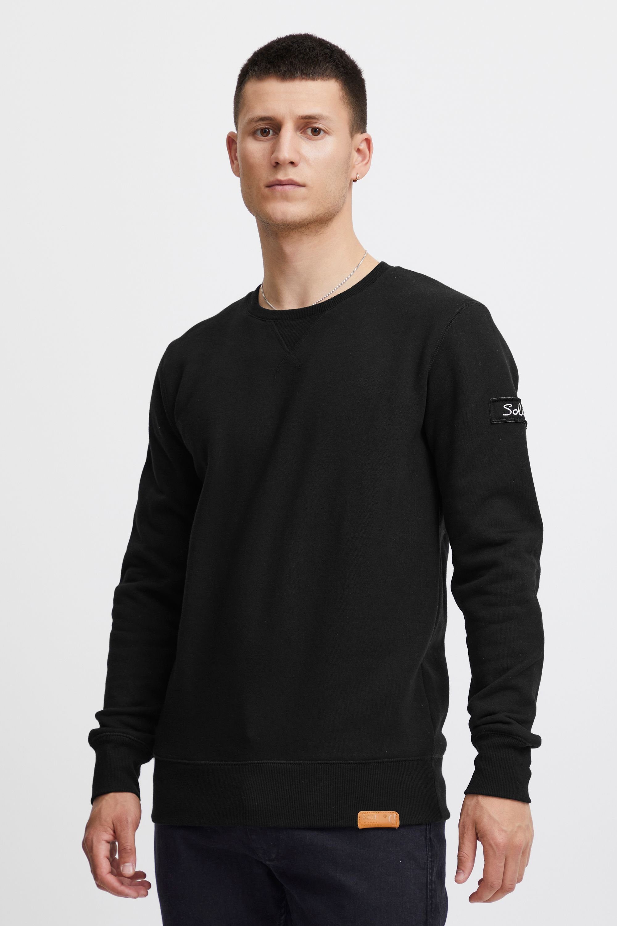 !Solid Sweatshirt SDTrip O-Neck Sweatpullover mit Fleece-Innenseite Black (9000)