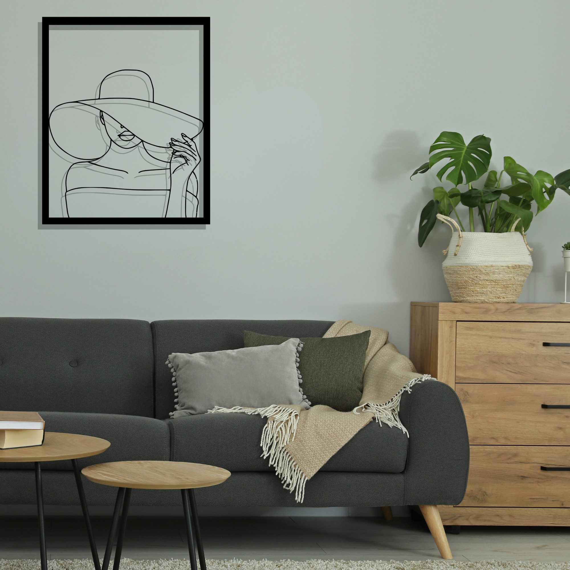 Bamyum Wanddekoobjekt Silhoutte Metallbilder, aus Metall