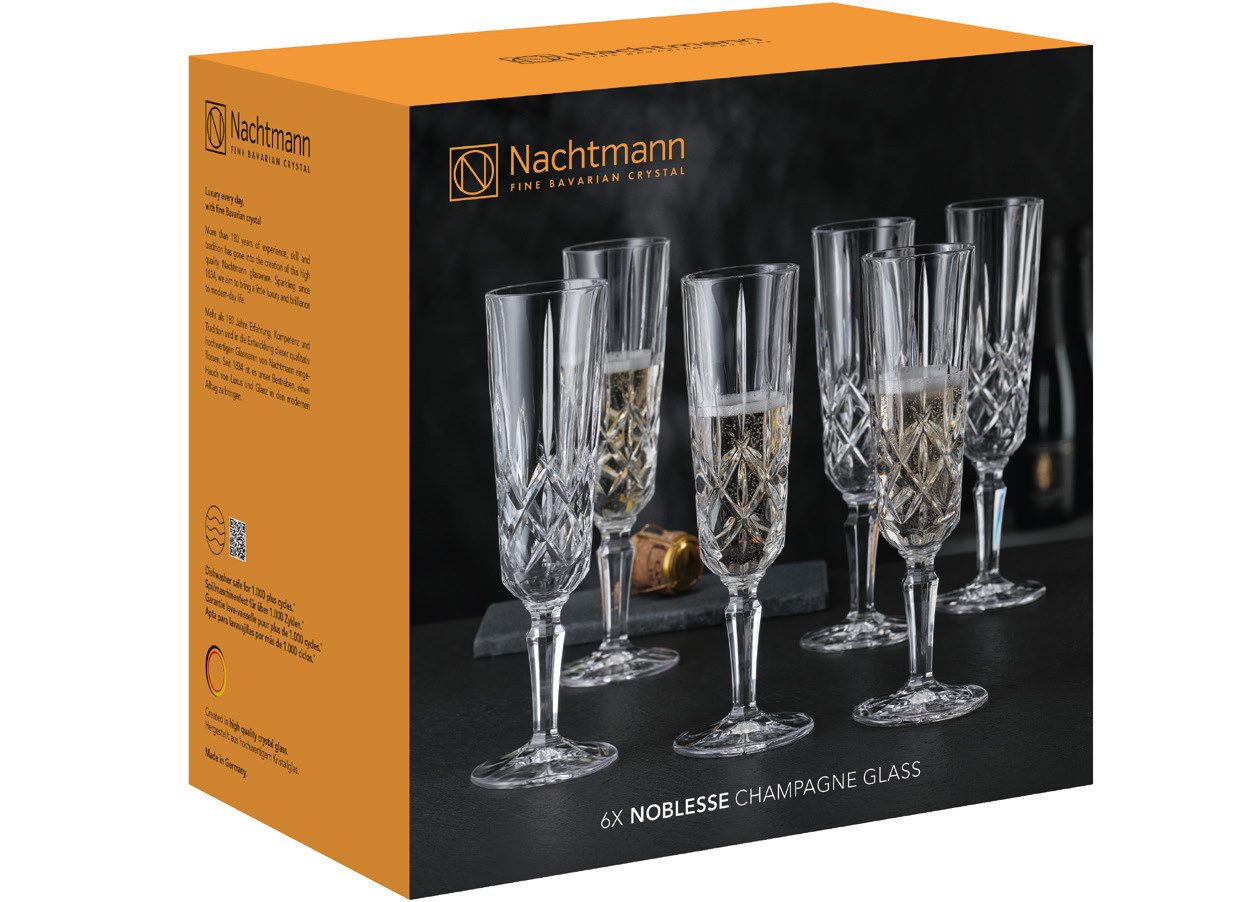 Nachtmann Glas Champagnerglas-Set 6er NOBLESSE, Glas – Bild 2 von 2