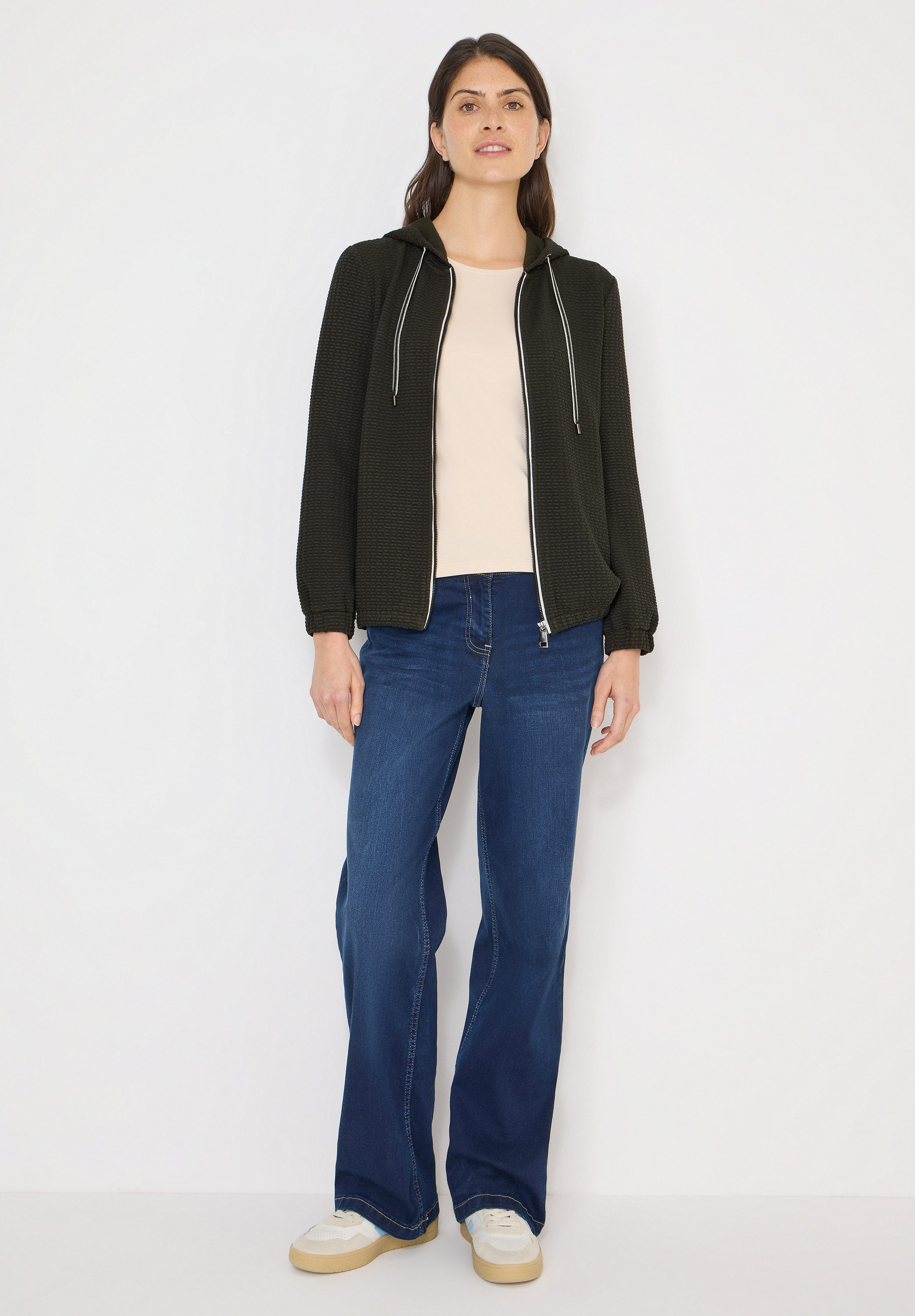 CECIL Sweatjacke mit Struktur-Muster