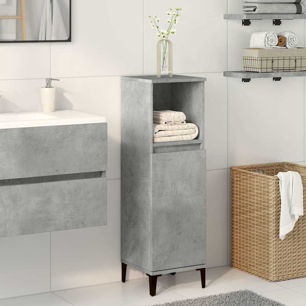 vidaXL Badezimmerspiegelschrank Badschrank Betongrau 30x30x100 cm günstig online kaufen