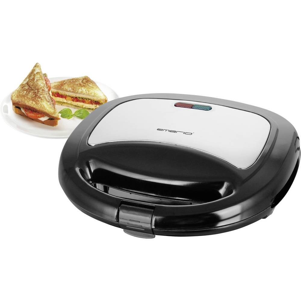 Emerio Sandwichmaker Sandwichtoaster ST-120889, Antihaftbeschichtung, Kontrollleuchte, BPA-frei, klappbar
