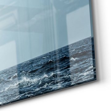 DEQORI Glasbild 'Segelboote auf hoher See', 'Segelboote auf hoher See', Glas Wandbild Bild schwebend modern