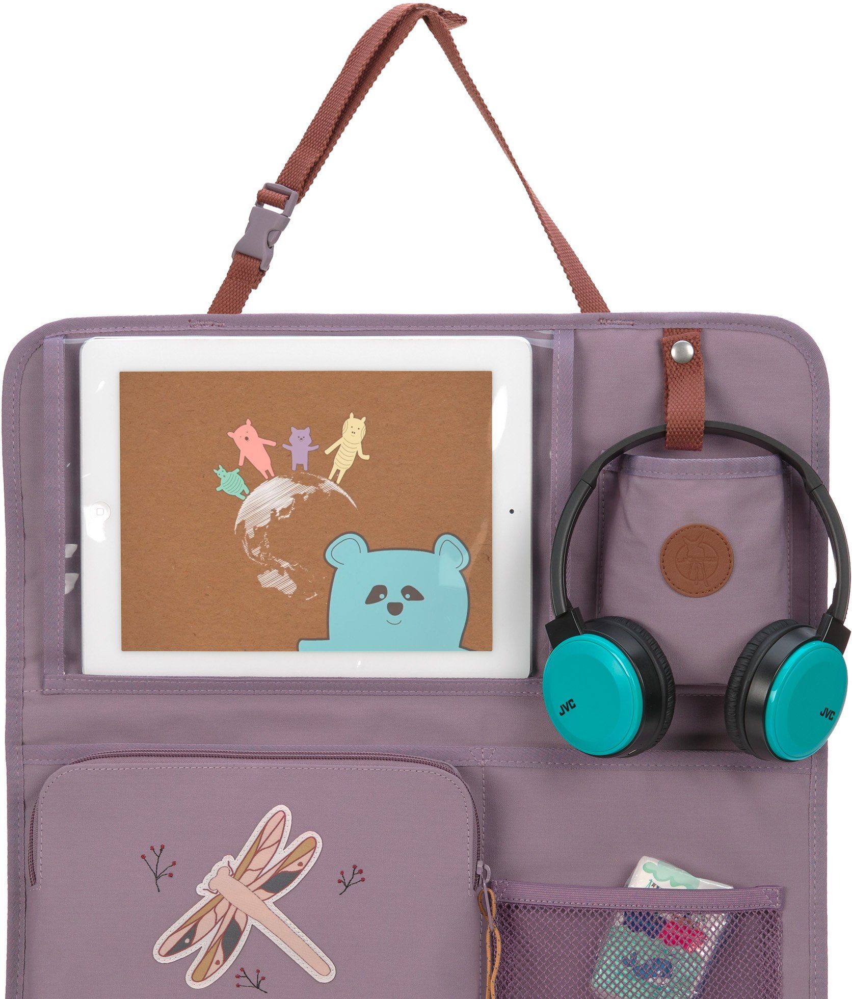 LÄSSIG Auto-Rückenlehnentasche Adventure, Dragonfly, Car Wrap-to-Go, PETA-approved vegan