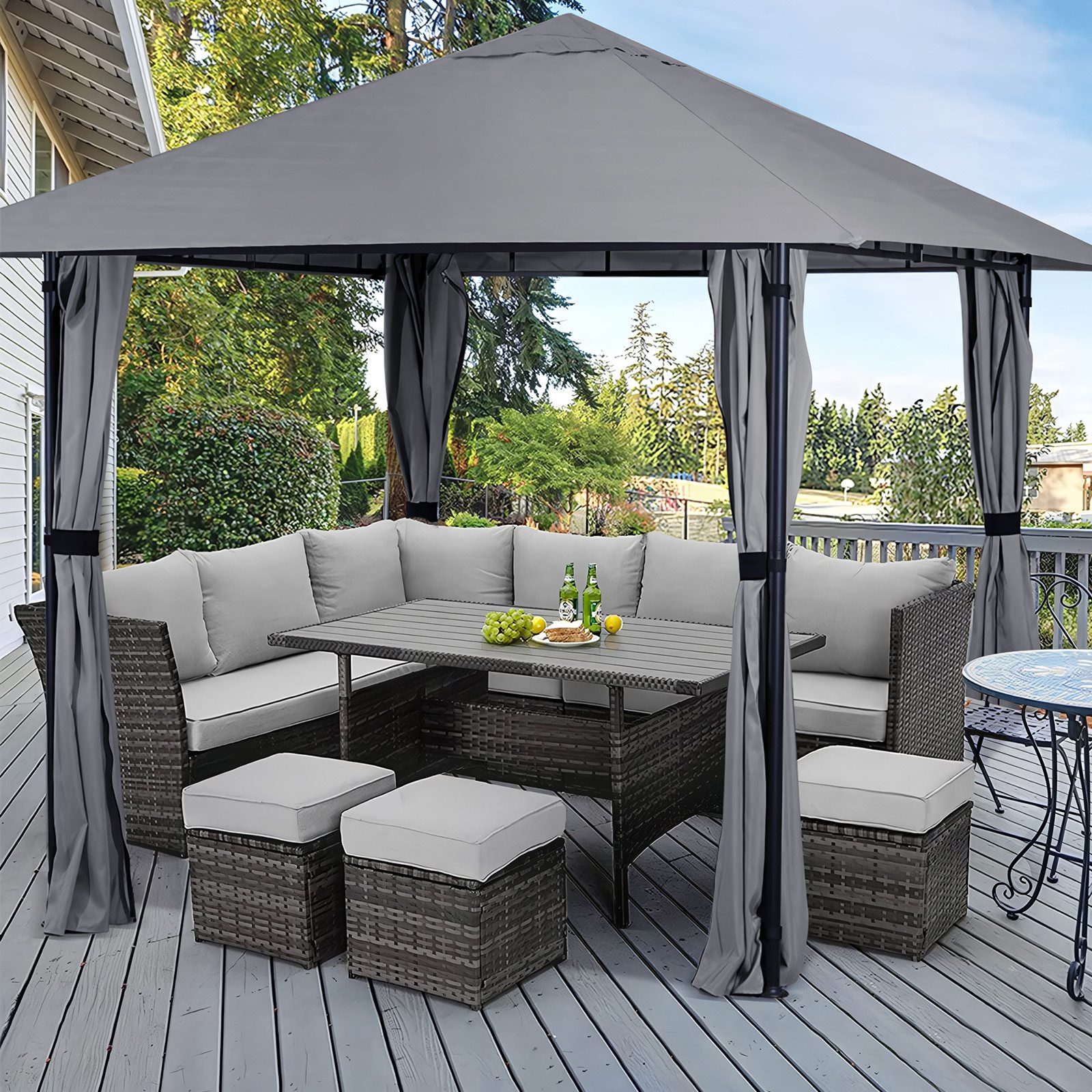 Sekey Pavillon Gartenpavillon 300x300 cm Partyzelt günstig online kaufen