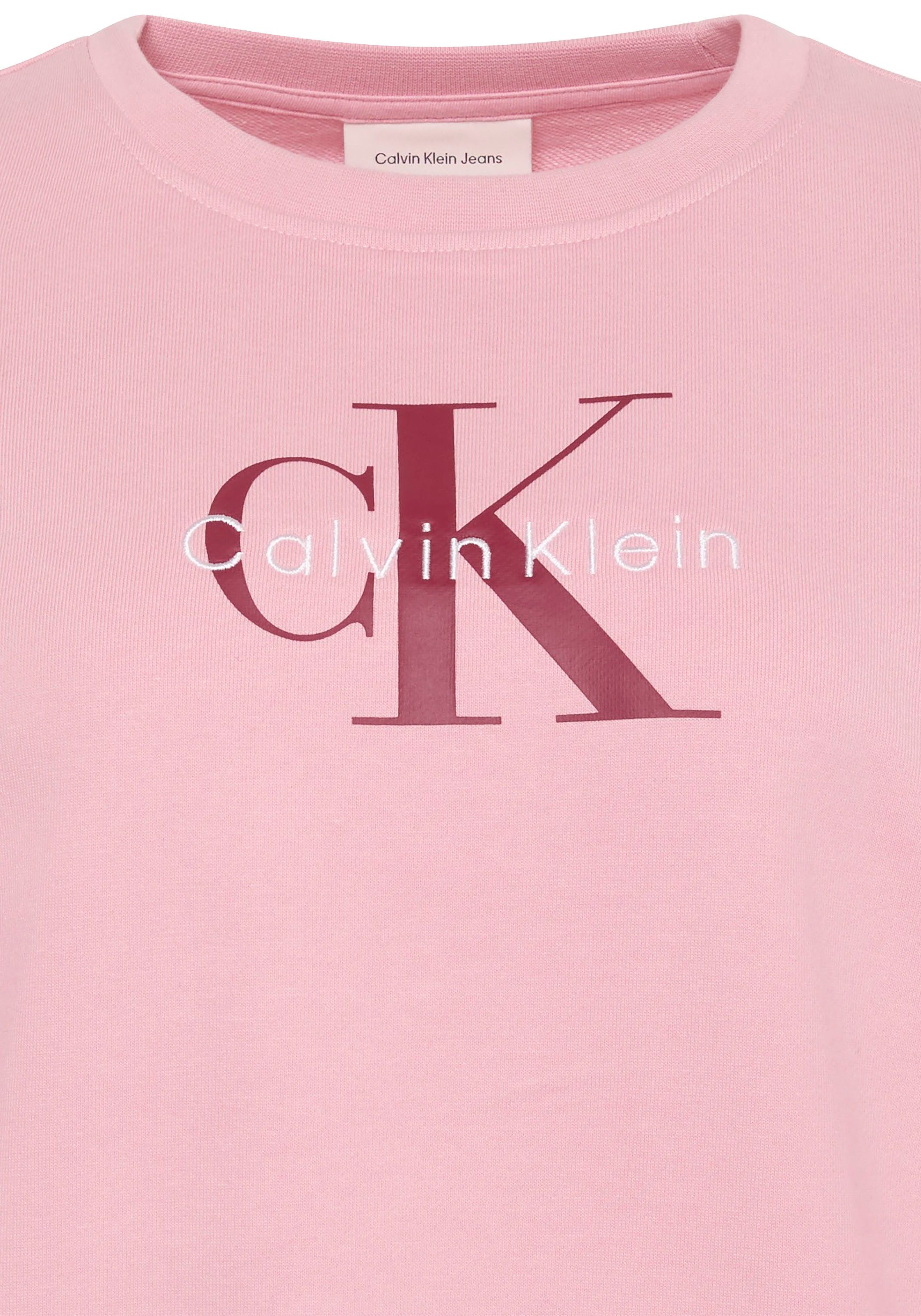 Calvin Klein Jeans Sweatshirt LS MONOLOGO FRENCH TERRY RLXD CR, Logoschriftzug
