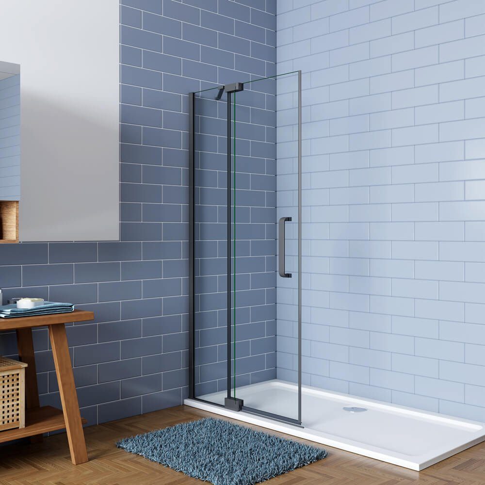 duschspa Duschwand 8mm ESG Nano Glas Glaswand Drehwand Duschwand Duschtür Drehtür Glastür, Einscheibensicherheitsglas, Sicherheitsglas, (Set), Nano Glas