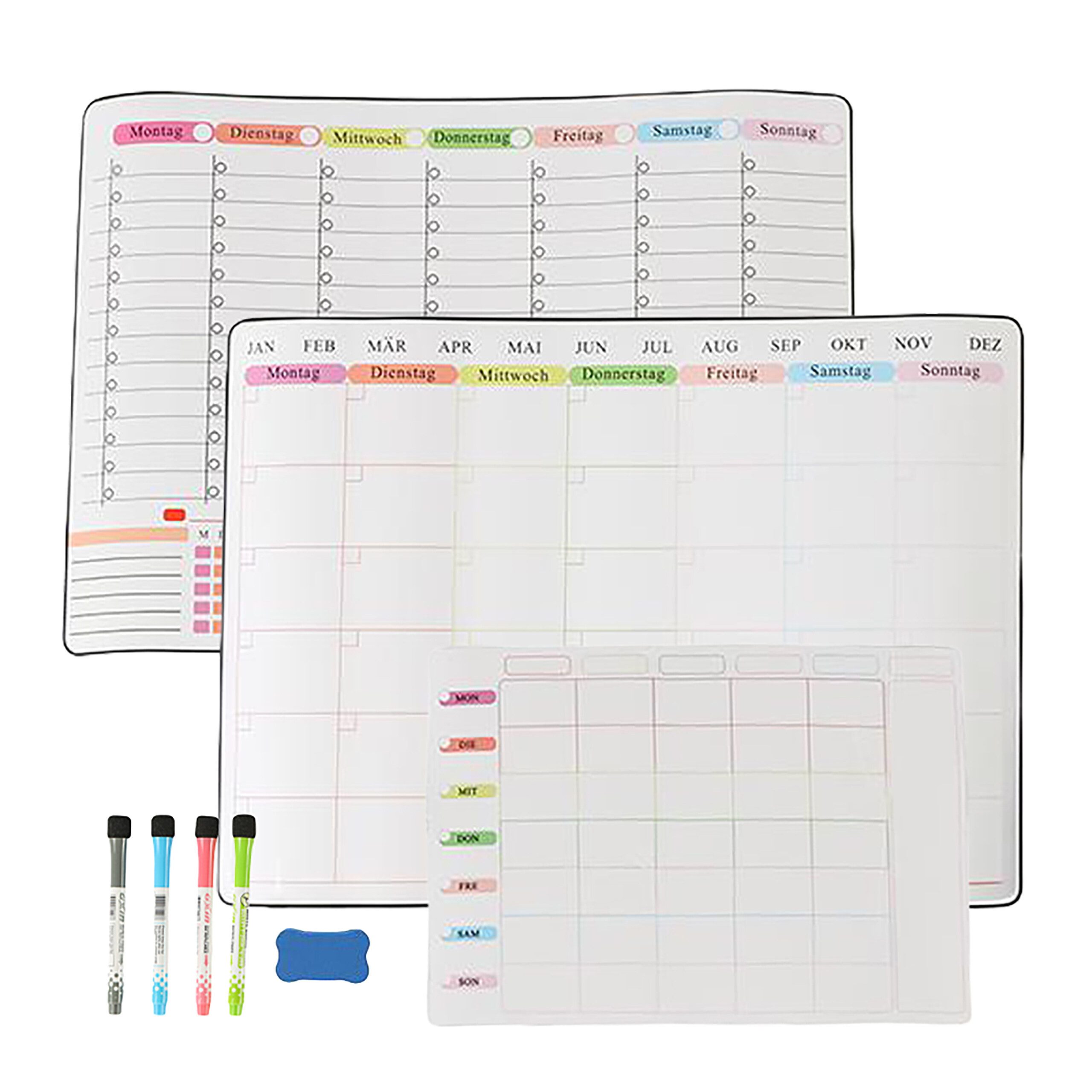 relaxdays Magnettafel Whiteboard für Kühlschrank 3er Set günstig online kaufen