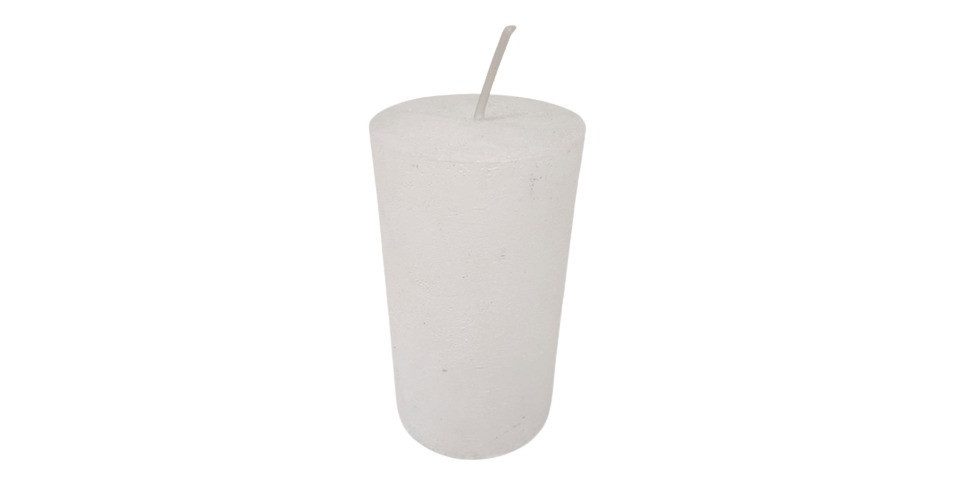House of Rustic Stumpenkerze House of Rustic Kerze 12 cm weiß