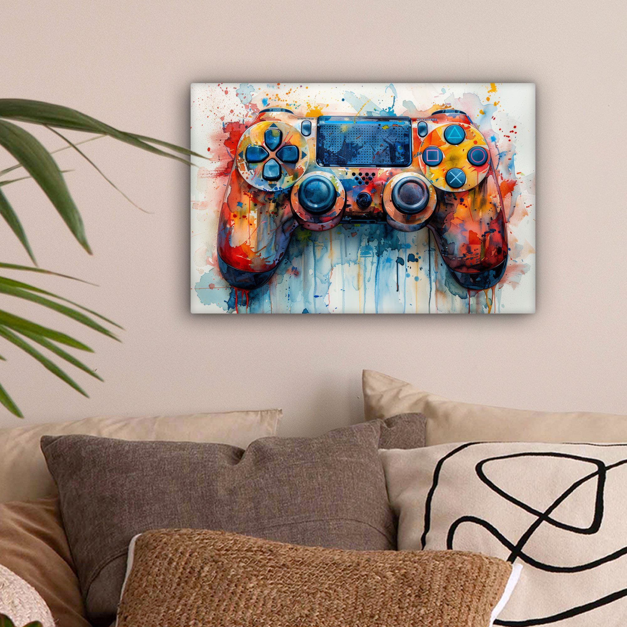 OneMillionCanvasses® Leinwandbild Kinder- en tiener kamer - Gaming - Game c günstig online kaufen