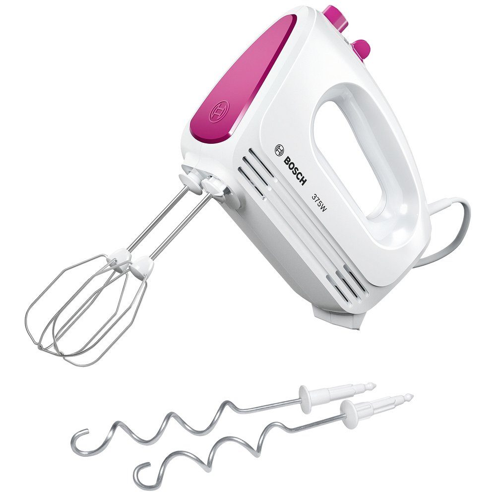 BOSCH Handmixer Bosch Haushalt MFQ2210P Handmixer 375 W Weiß, Pink, 375.00 W