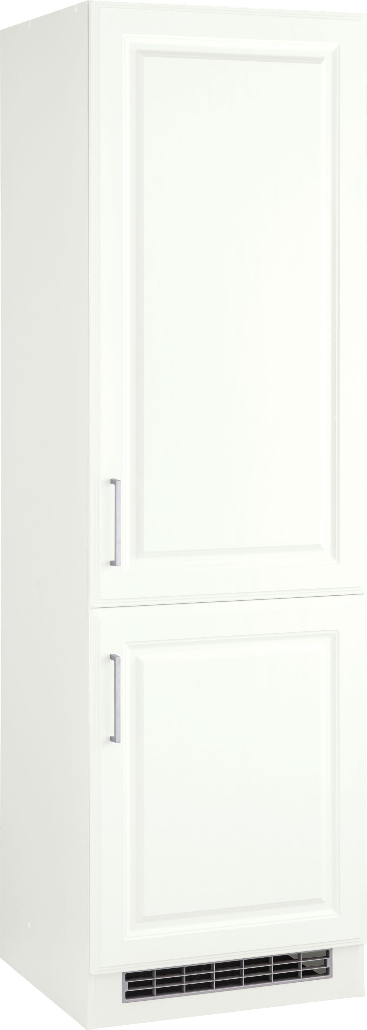 HELD MÖBEL Kühlumbauschrank Stockholm 60 cm breit, hochwertige MDF-Fronten mit Fräsung weiß Matt | weiß | Umbauschränke