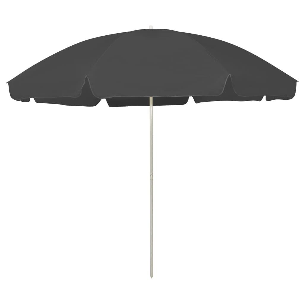 vidaXL Sonnenschirm Strandschirm Anthrazit 300 cm
