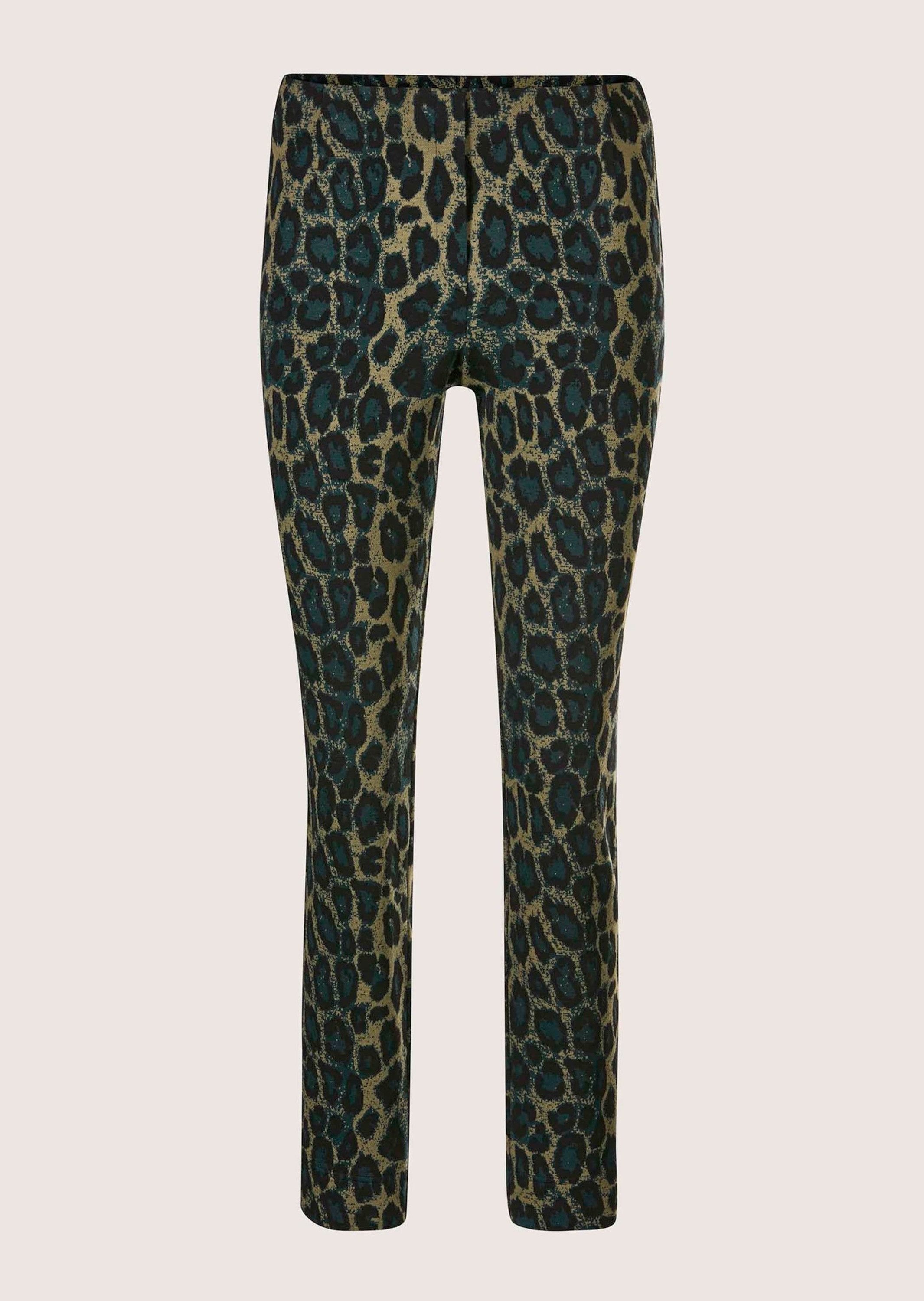 MADELEINE Leggings Gerade Jersey-Leggings mit Animal-Print Printhose mit elastischem Bund, schmaler Schnitt, Animal-Print