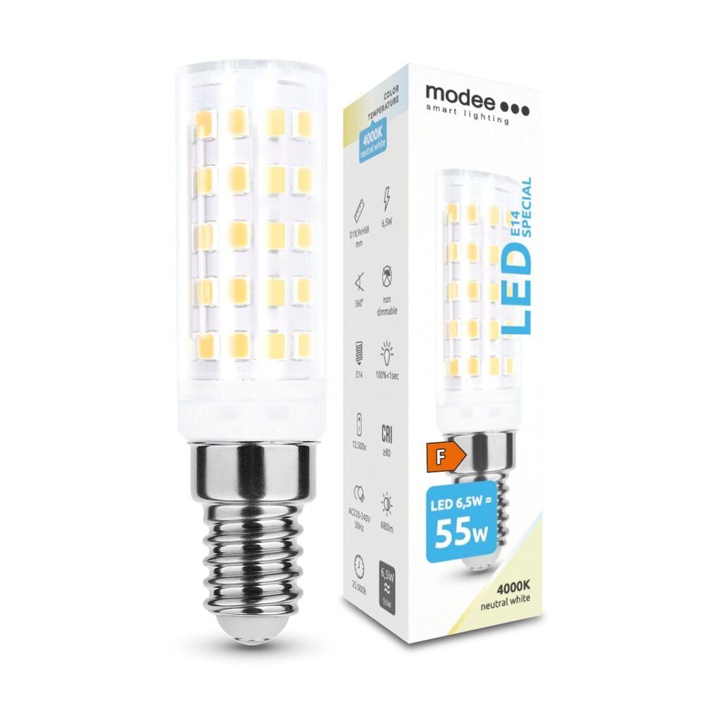 Modee Smart Mini Minilampe LED-Leuchtmittel Lighting klein Neutralweiß, Leuchte LED Gewinde Edison Birne, Leuchtmittel E14 6,5w