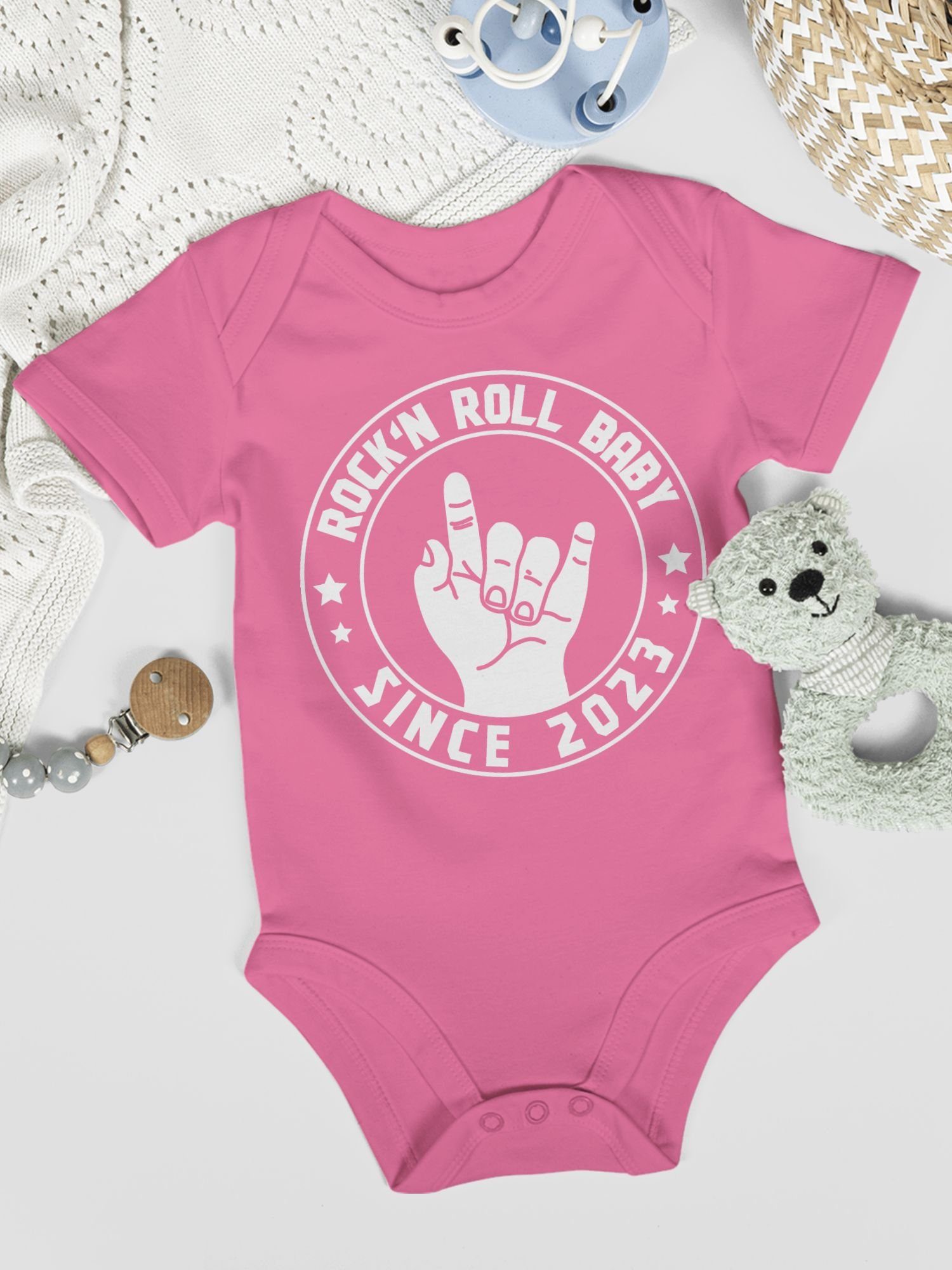 Pink 2023 since Baby Sprüche 1 Rock'n Shirtracer Shirtbody Baby Roll