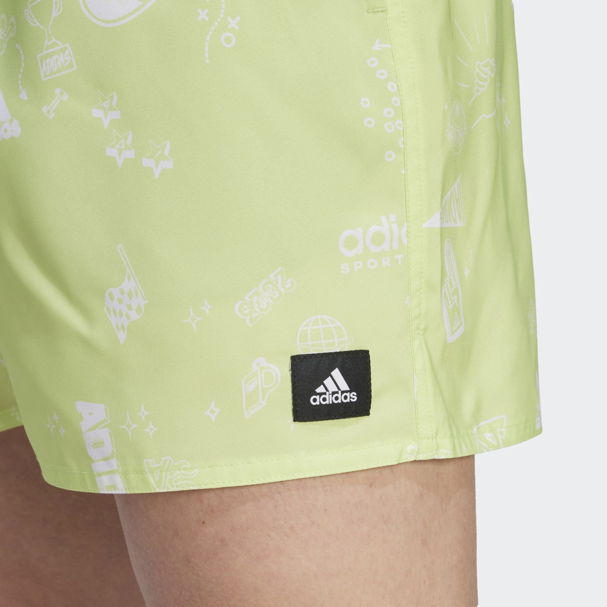 Pulse Lime CLX adidas Badeshorts Sportswear SHORT-LENGTH LOVE BADESHORTS BRAND