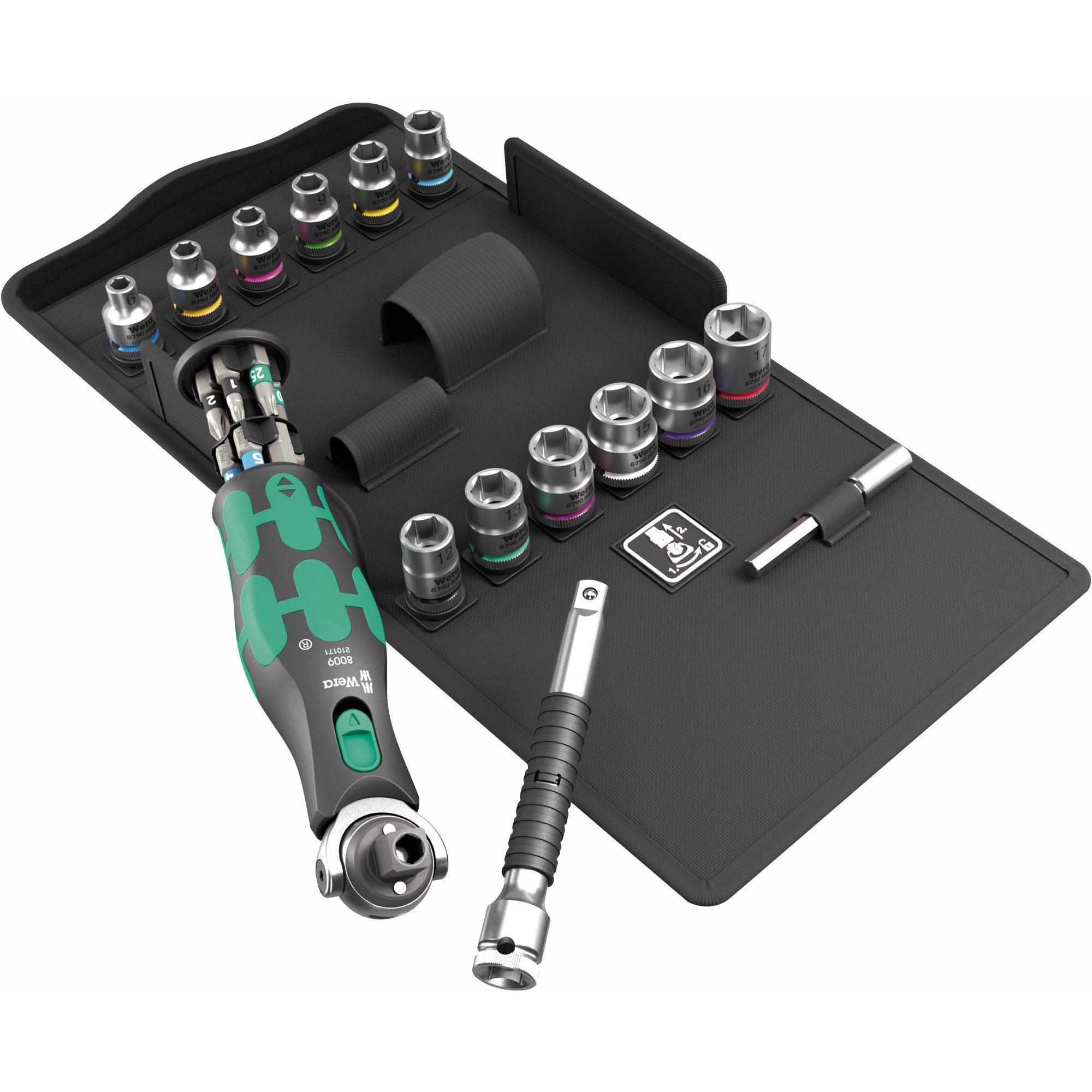 Ratsche Wera 8009 Zyklop Pocket Set 3, 27-teilig