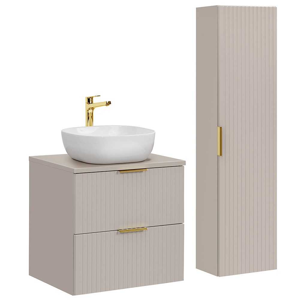 Lomadox Badmöbel-Set ADELAIDE-56-CASHMERE, (Spar-Set, 2-St., Waschtisch Hoc günstig online kaufen