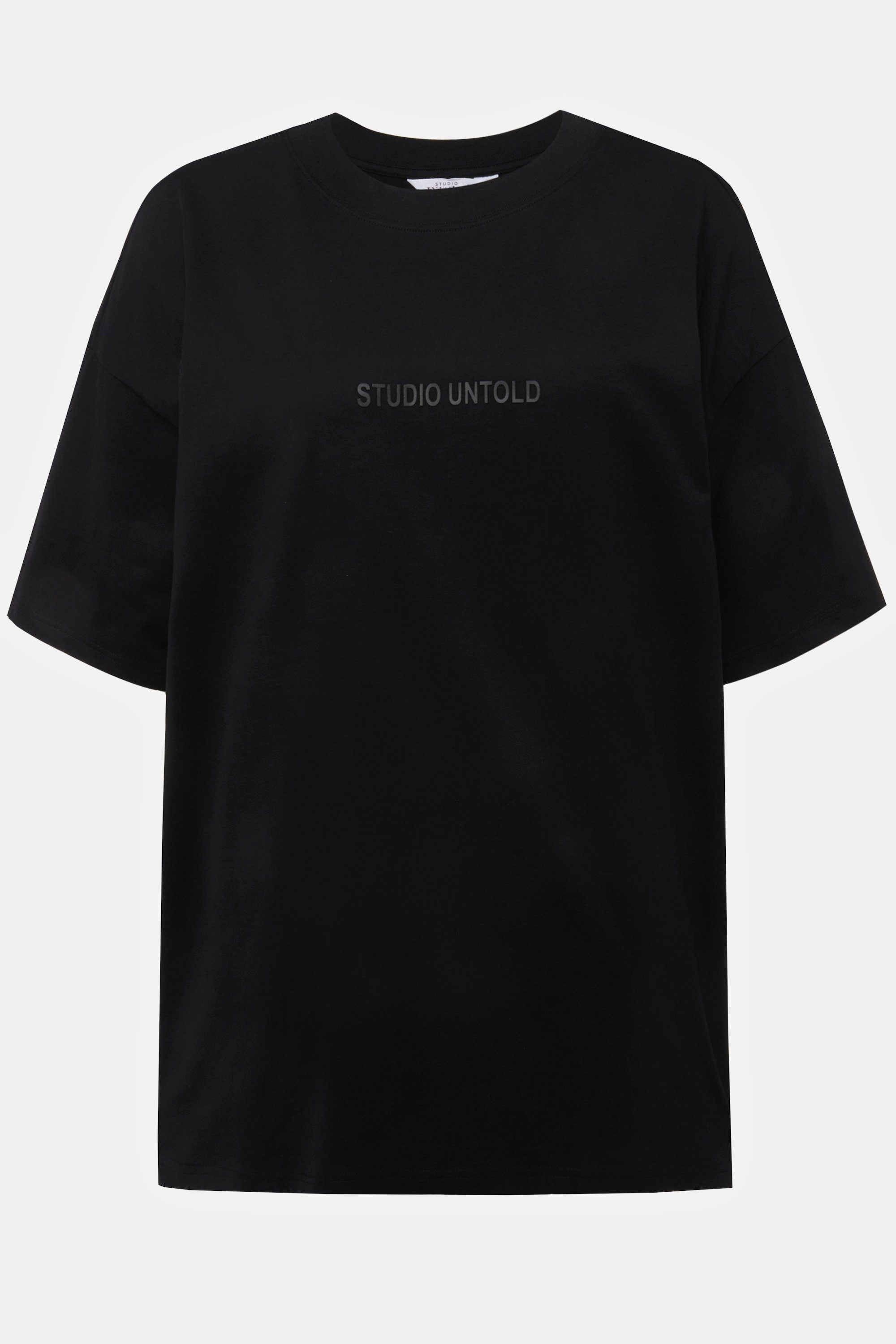 Untold Untold schwarz T-Shirt Studio Studio Rundhalsshirt oversized Halbarm Rundhals