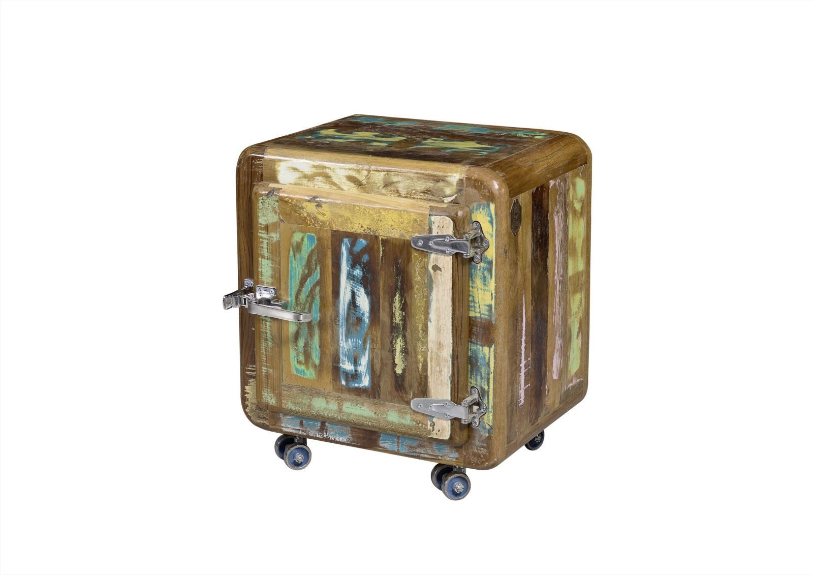 Massivmoebel24 Rollcontainer, (Rollcontainer Altholz 50x38x56 mehrfarbig günstig online kaufen