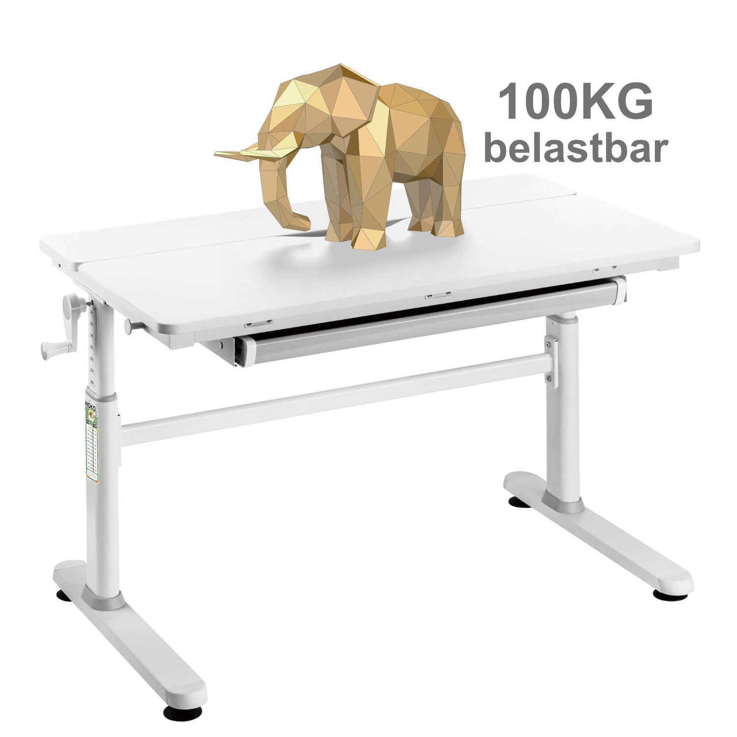 HOKO Kinderschreibtisch Ergo Jugend Schreibtisch höhenverstellbar 54-76 cm, günstig online kaufen