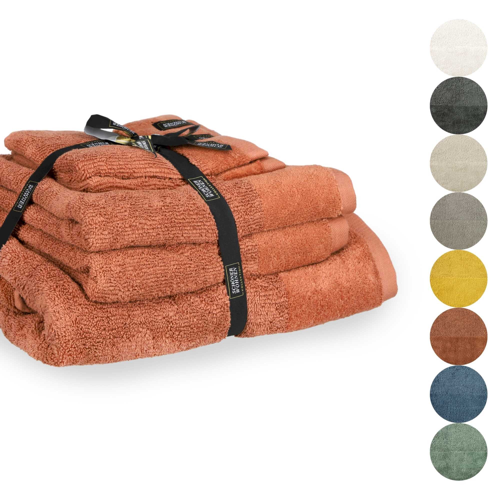 SCHÖNER WOHNEN-Kollektion Handtuch Set SENSE Handtuch Set, Baumwolle (Spar- günstig online kaufen
