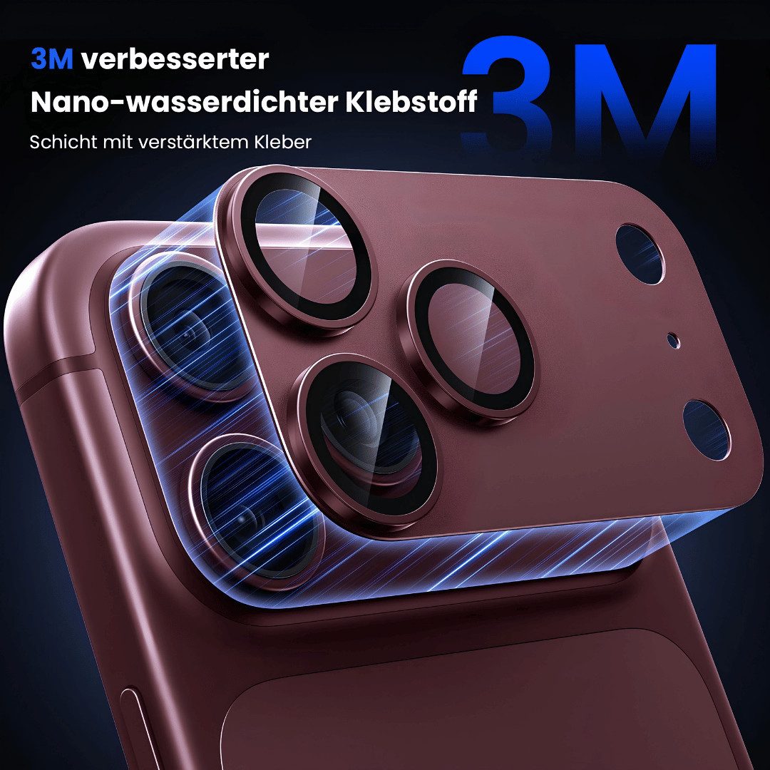 SmartUP Kameraschutzglas für Apple iPhone 18 Pro Titan Metall Kamera Linse Panzerfolie Glas für Apple iPhone 18 Pro, 1 Stück, Rundumschutz, passgenaue Verarbeit – Bild 3 von 5