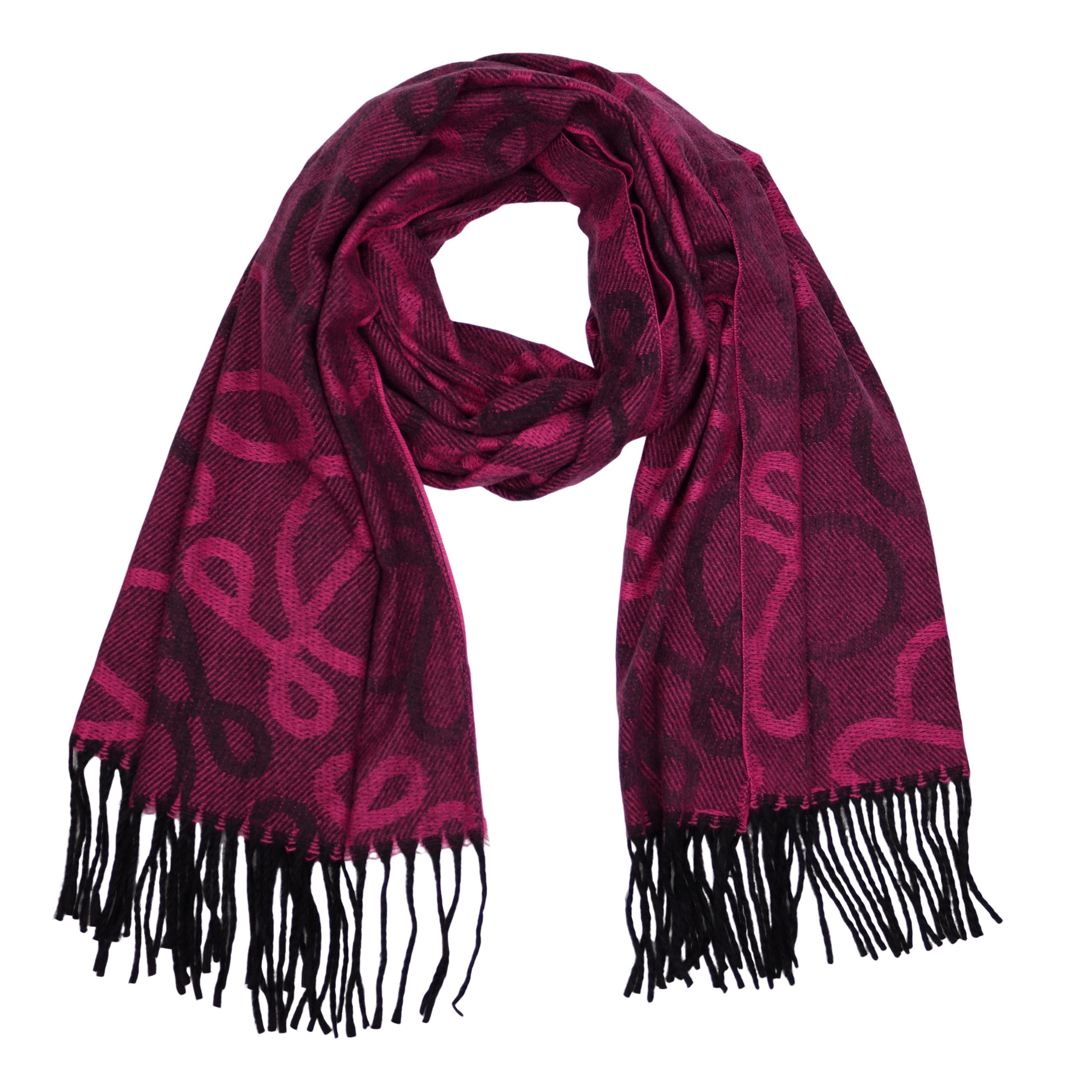 MIRROSI Modeschal weicher und warmer Schal Unendlich mit Fransen, 70x180cm, (angesagtes Muster; ca. 250 Gramm; Neue Kollektion Herbst/Winter 2025), Damen Halstuch ideal für Herbst und Winter