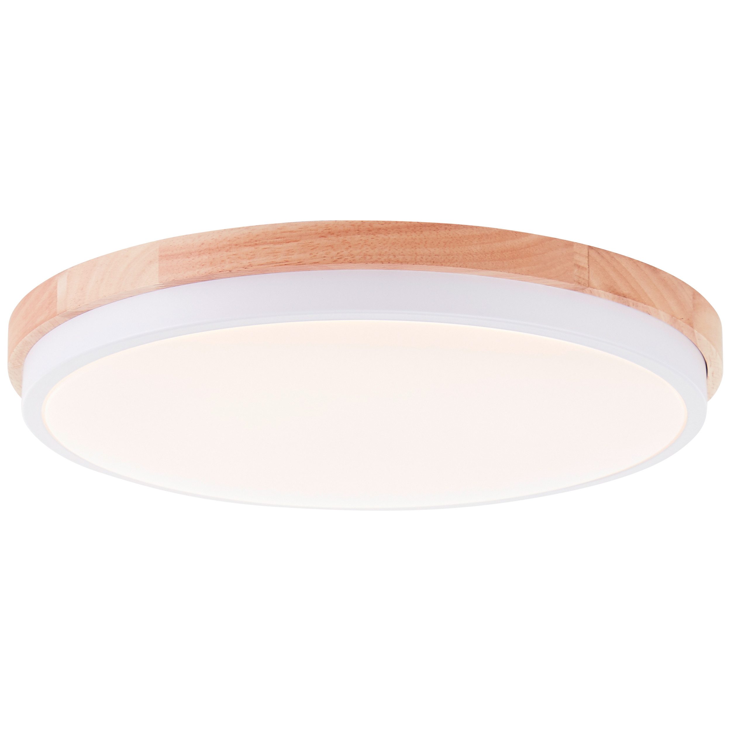 Brilliant LED Deckenleuchte Baarlo, Dimmfunktion, LED fest integriert, Warmweiß, Ø 35 cm, 2400 lm, 3000 K, 3-Stufen dimmbar, Holz/Metall