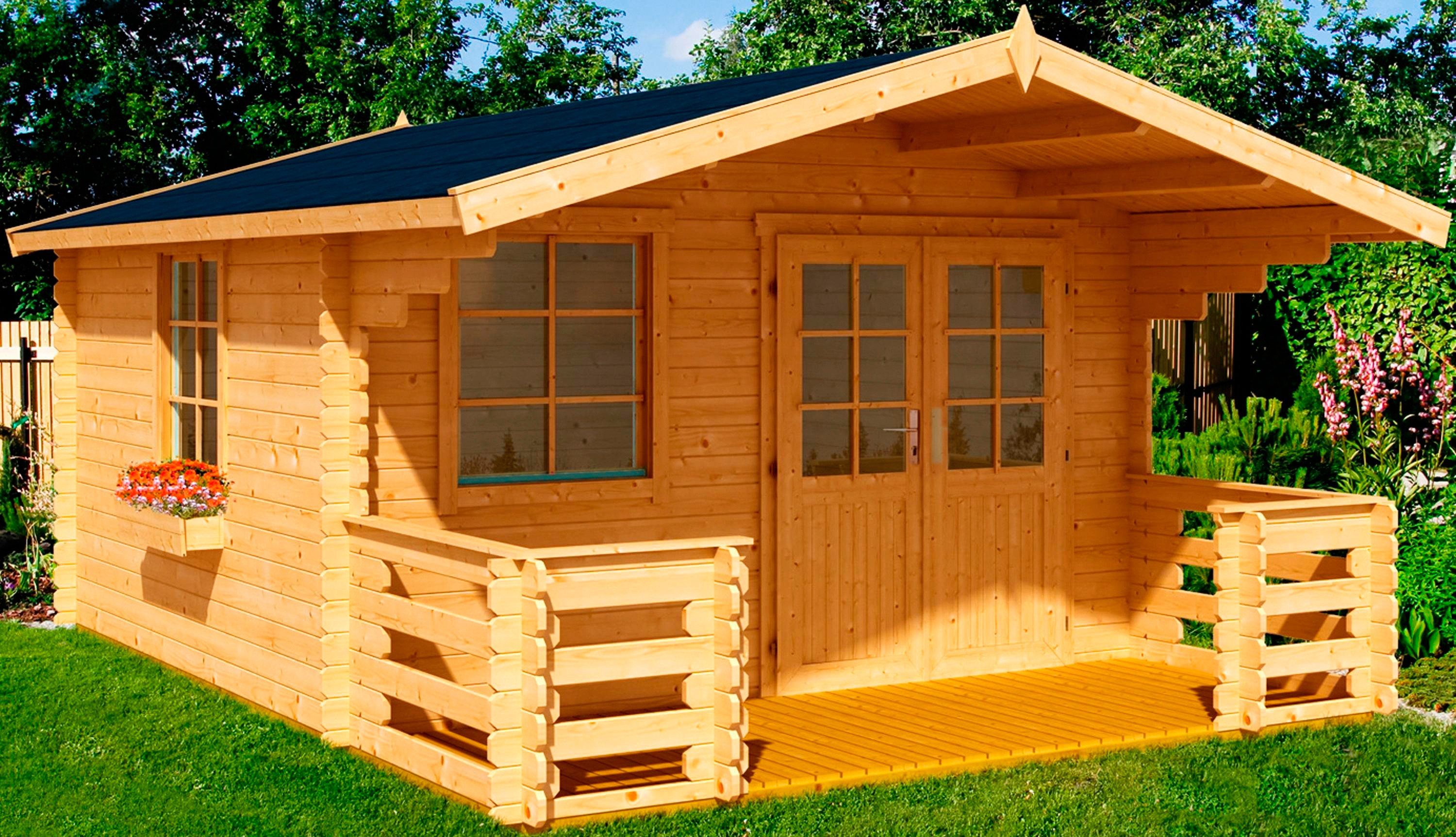 NORDIC HOLZ Set Gartenhaus »Klingenberg 1«, BxT 340x460 cm, mit