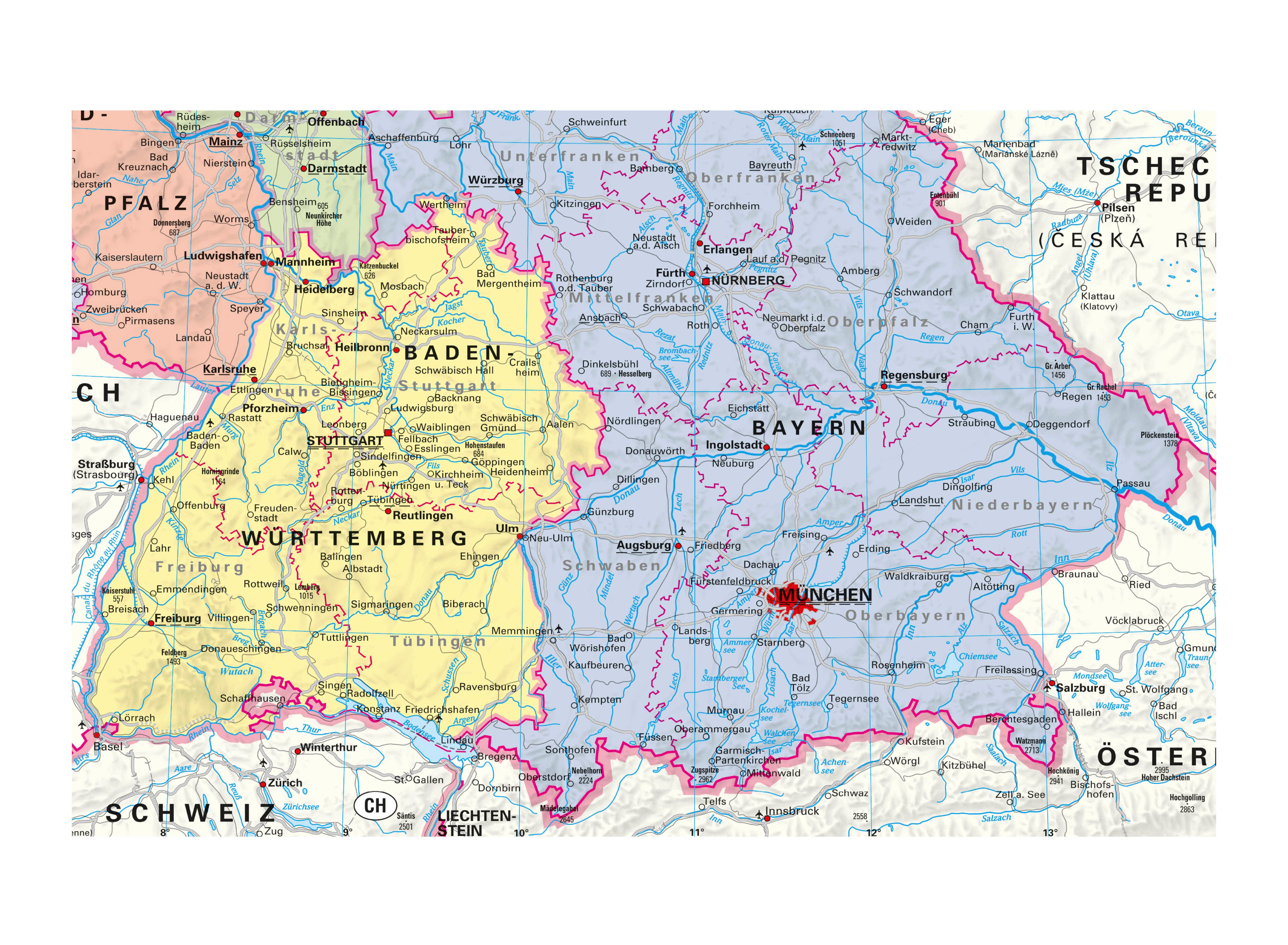 STIEFEL Poster Deutschland politisch 67 x 91 cm