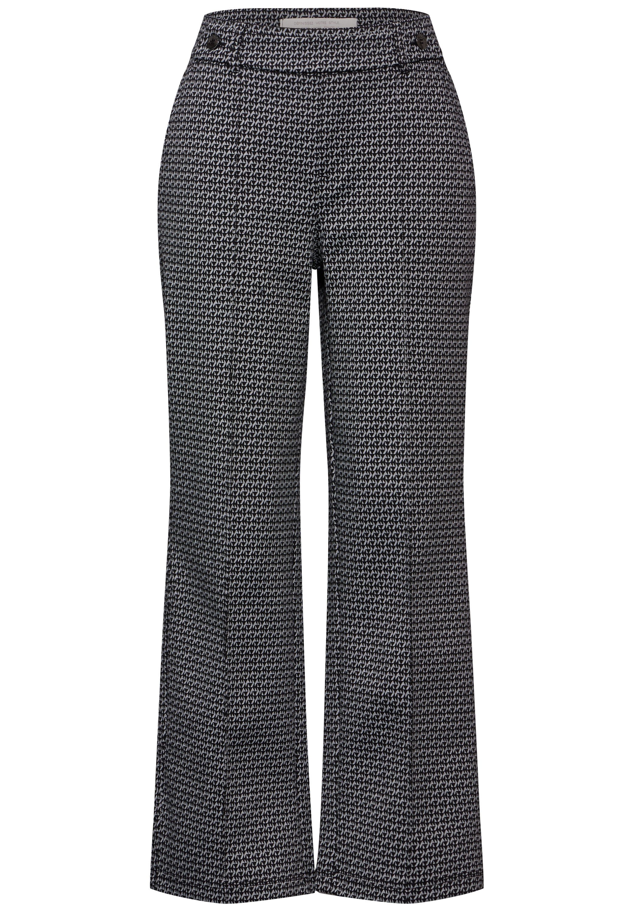 STREET ONE Stoffhose Sommerhose mit Jaquard Muster