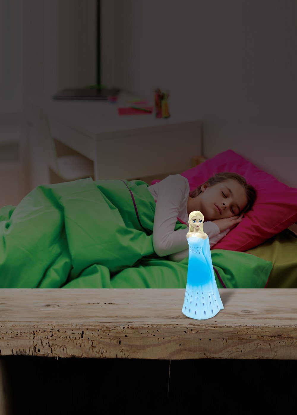 Elsa Disney LED Taschen - Die 3D Taschenlampe 13cm Eiskönigin Lexibook® Nachtlicht ca. Anna