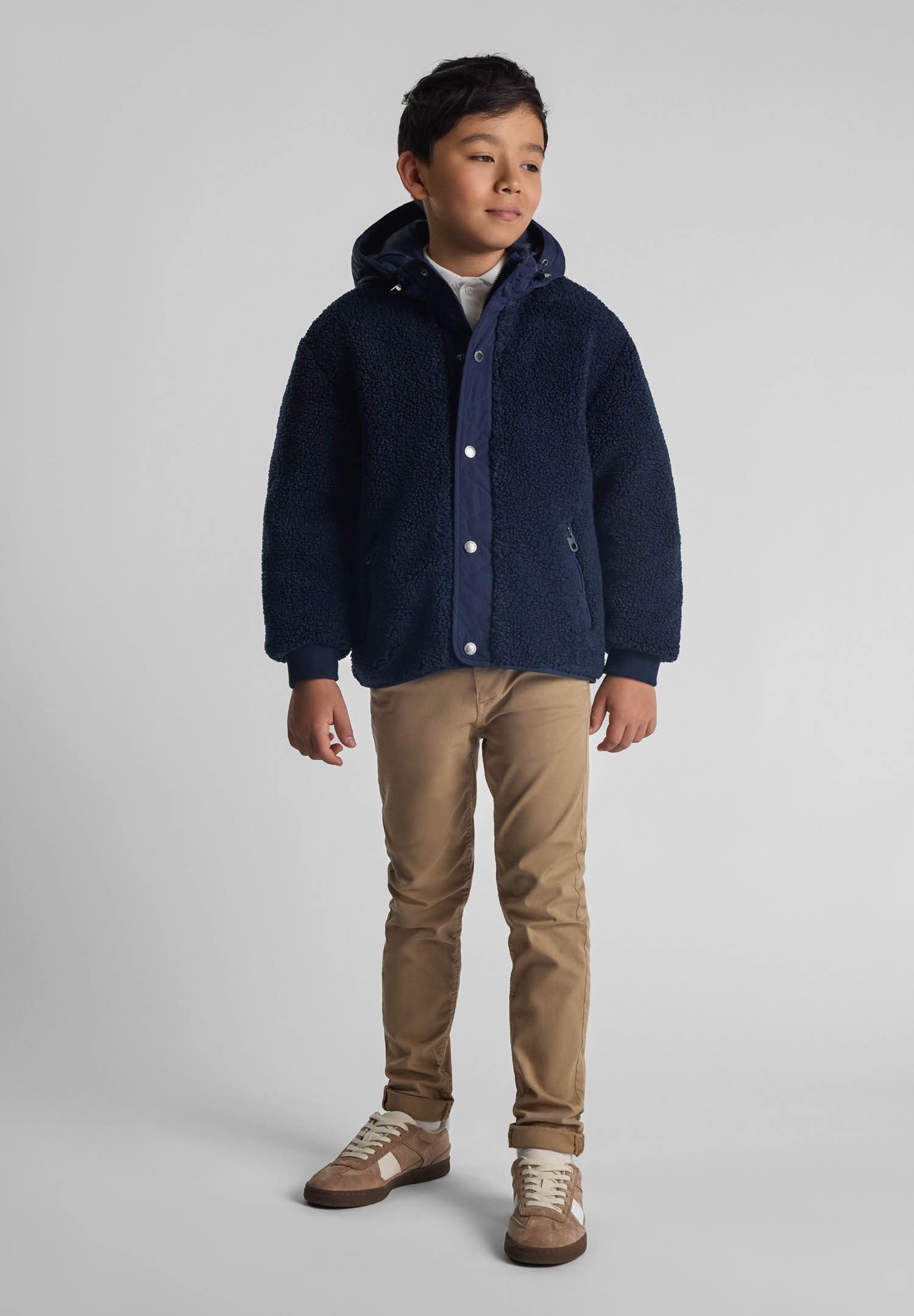 MINOTI Fleecejacke Borg-Jacke mit Kapuze und günstig online kaufen