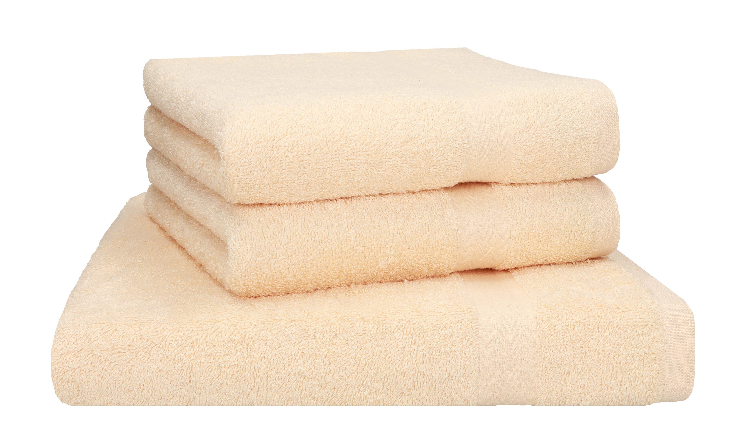 Saunatuch 3-TLG. XXL Set Premium Farbe beige