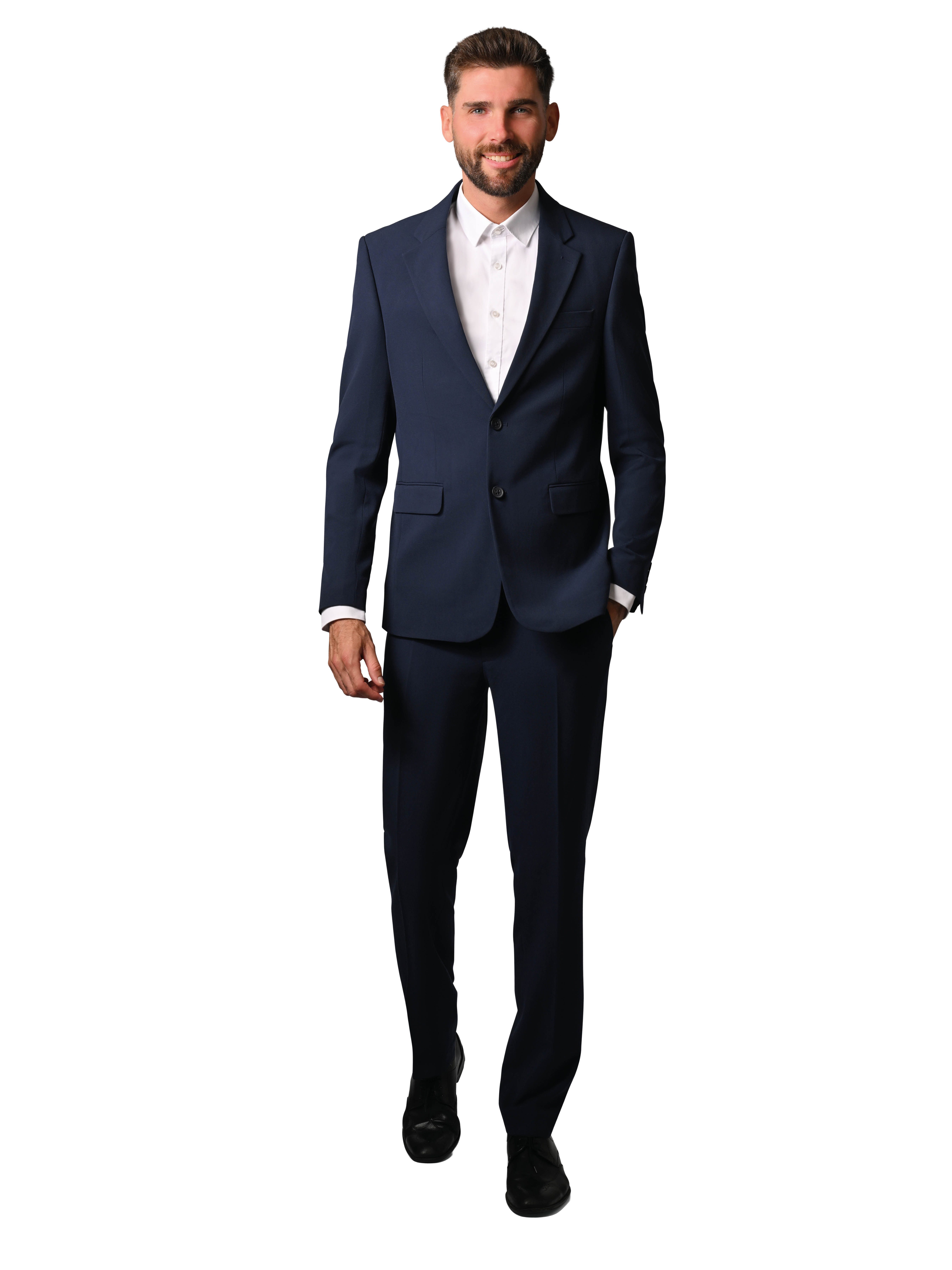 Hirschthal Anzug Herren Business Anzug Slim-Fit (Anzughose & Sakko 2 -tlg. Anzug Set) im eleganten Look